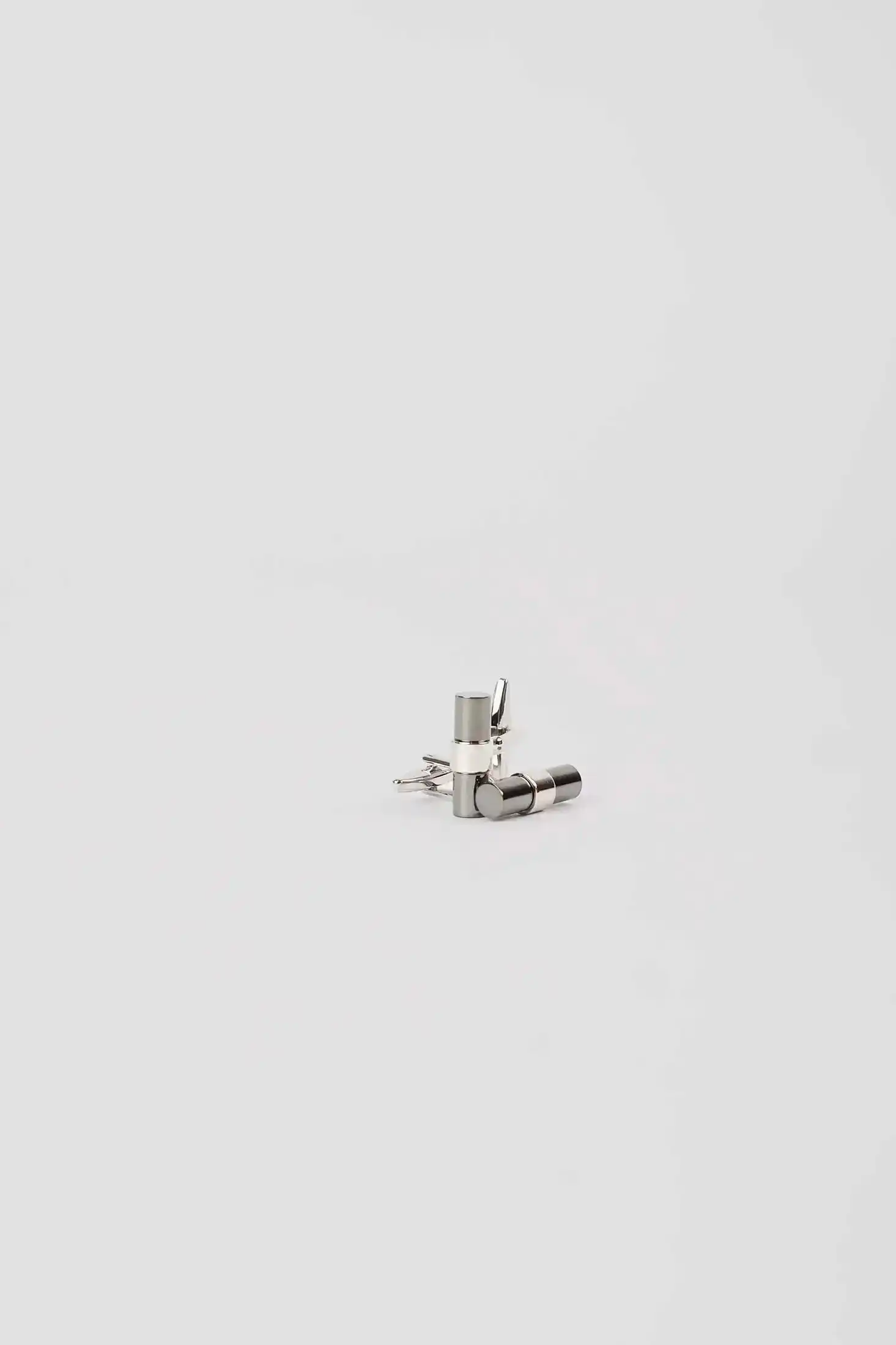 Modern Dual-Tone Cylinder Cufflinks - Image 3