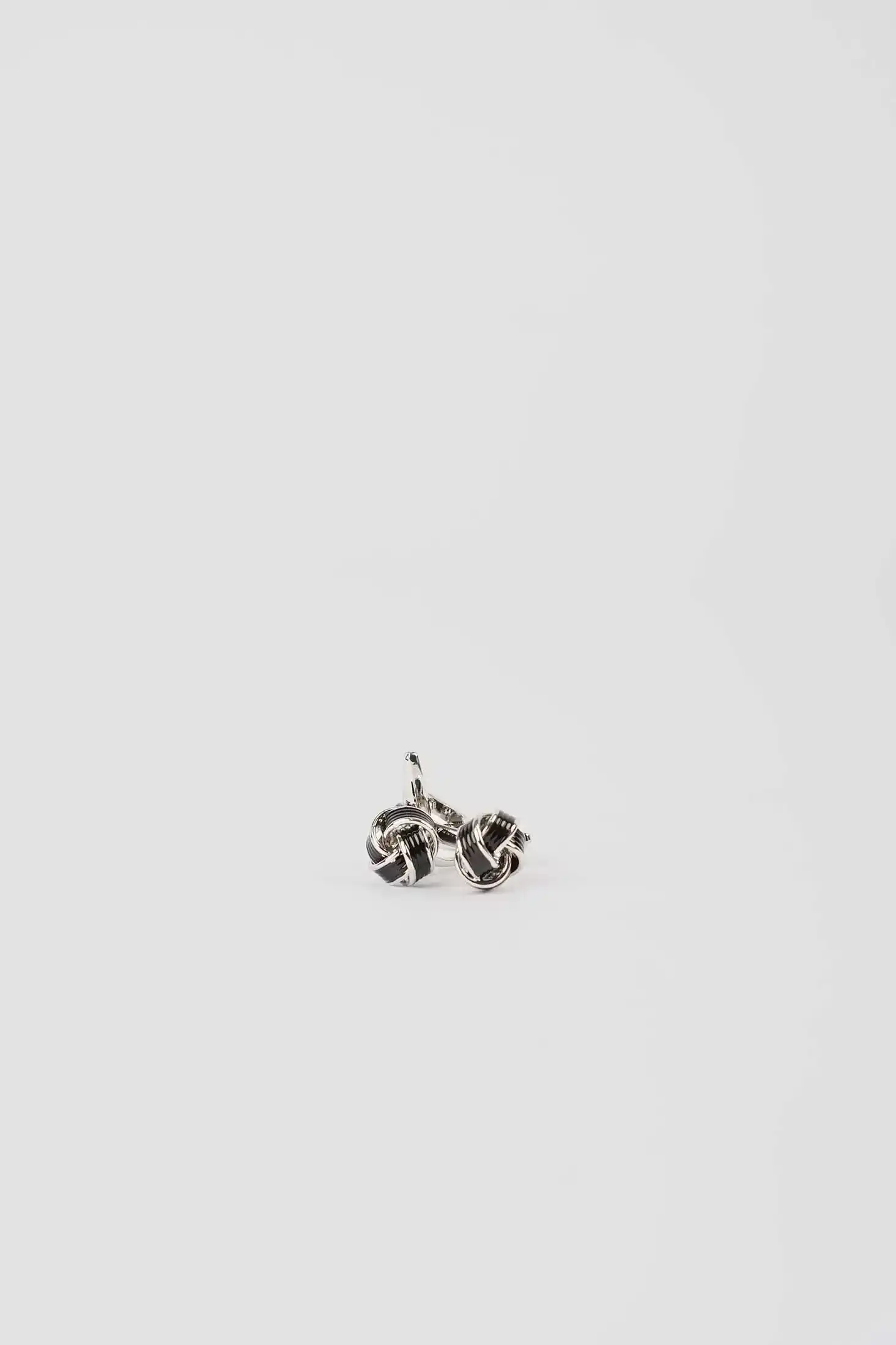 Polished Two-Tone Knot Cufflinks - Image 2