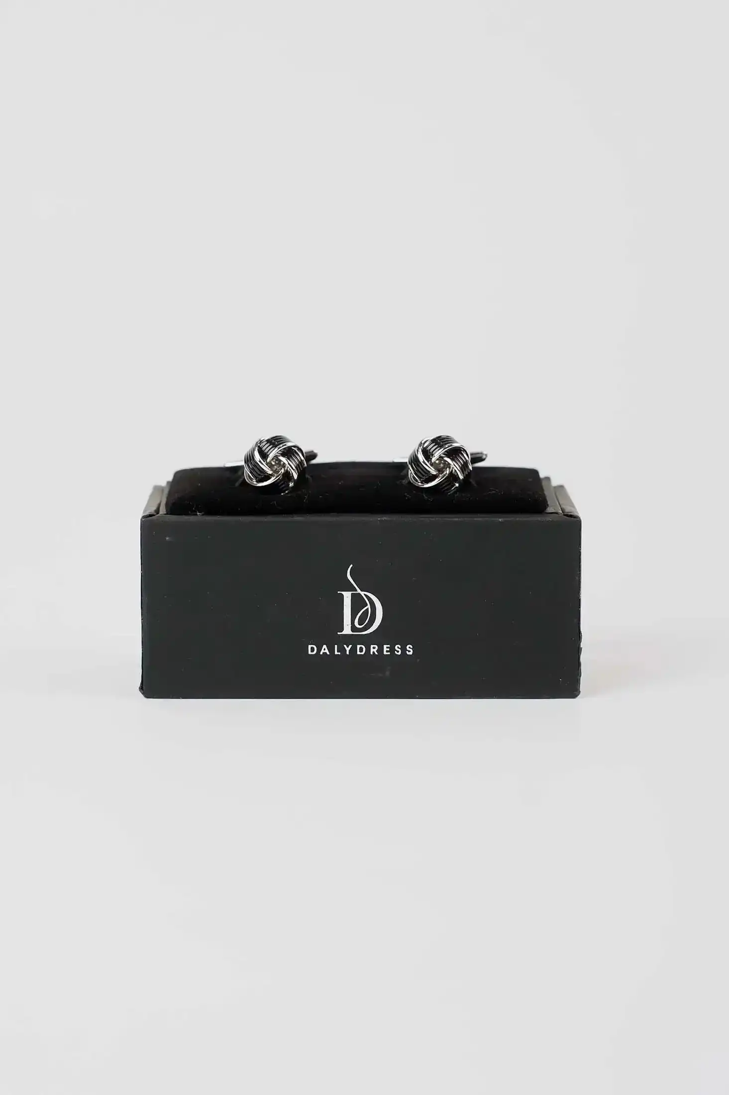 Polished Two-Tone Knot Cufflinks - Image 3