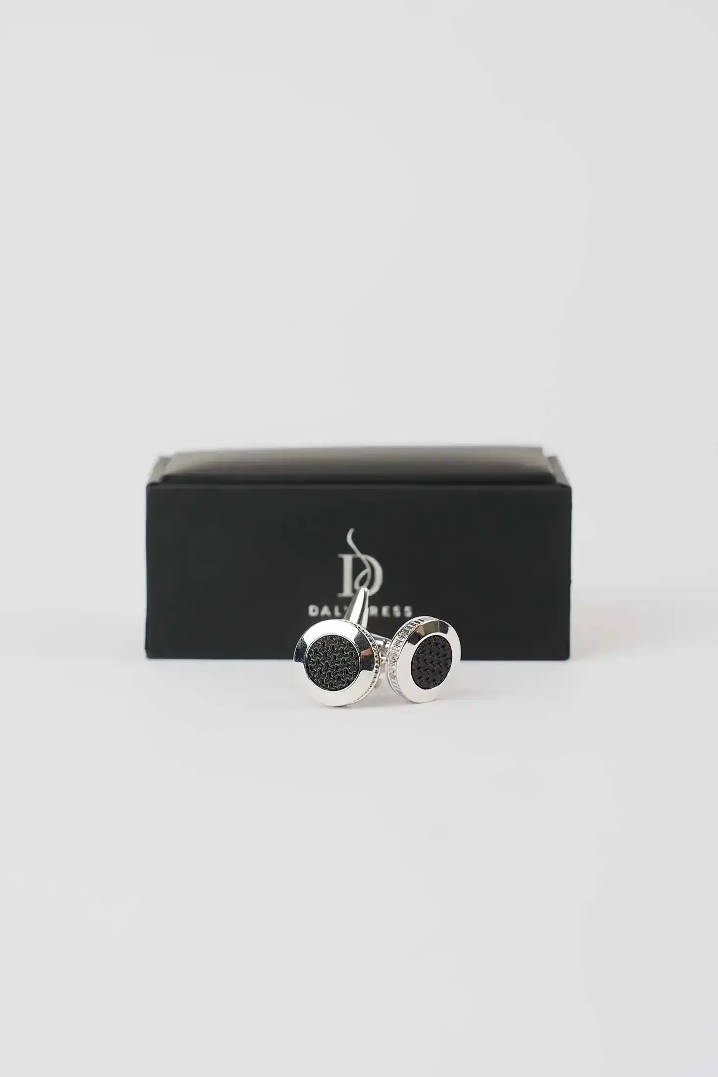 Polished Round Textured Cufflinks - Image 4