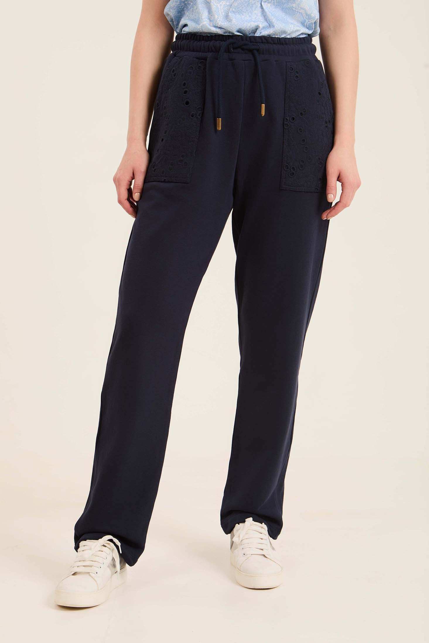 Regular Fit Comfy Pants with Perforated Pockets - Image 2
