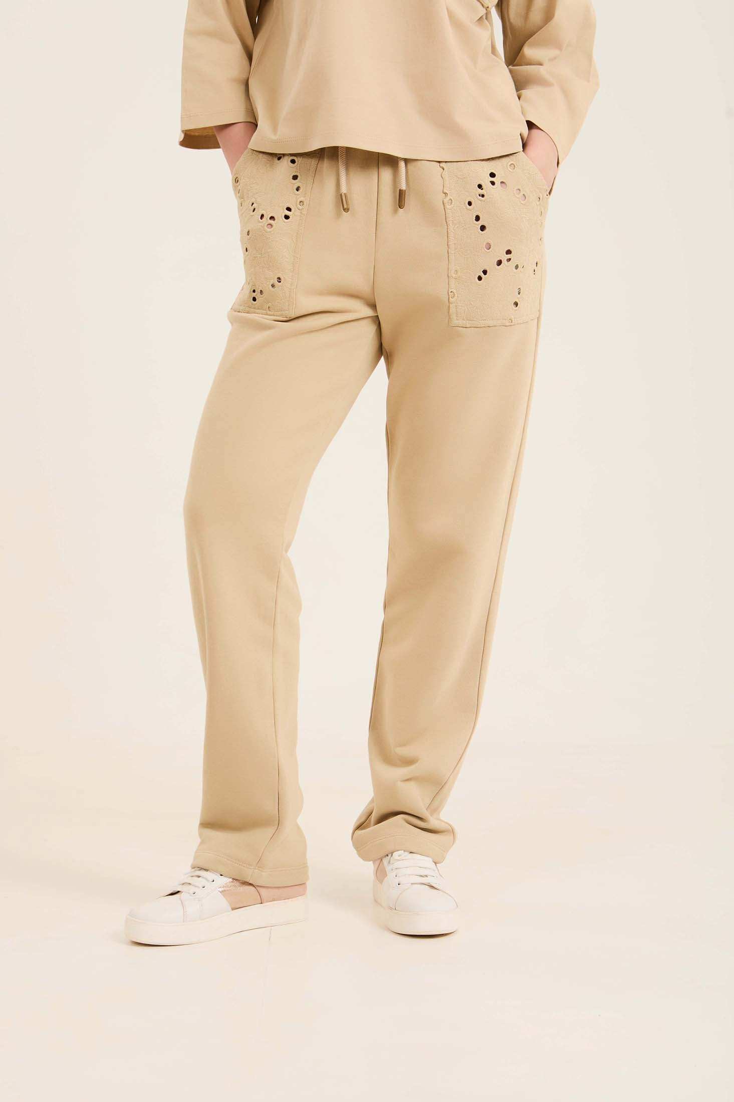 Regular Fit Comfy Pants with Perforated Pockets - Image 6