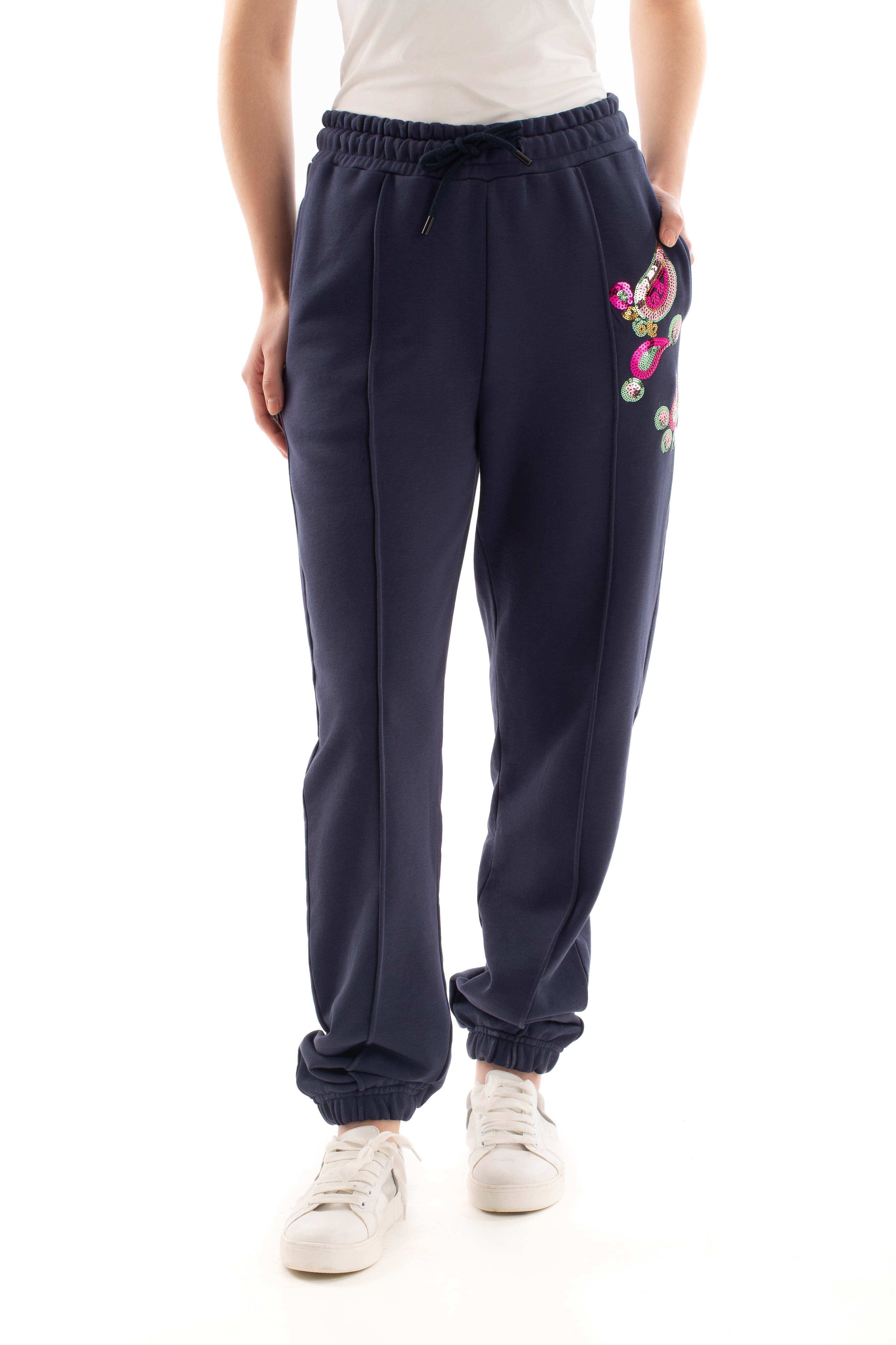 Cotton Sweatpants with Colorful Shiny Sequins - Image 2