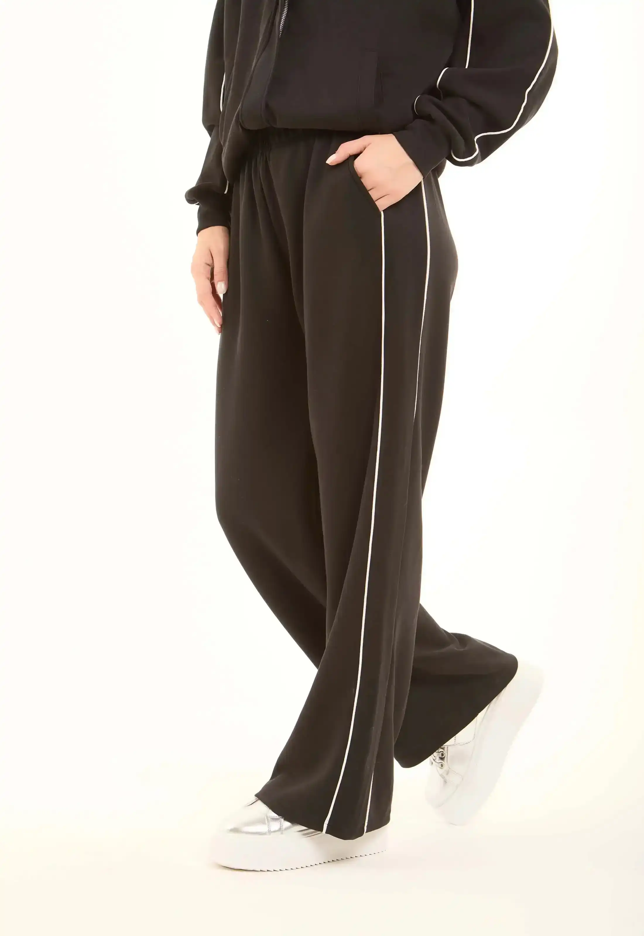 Track Pants with Contrast Piping Detail - Image 5