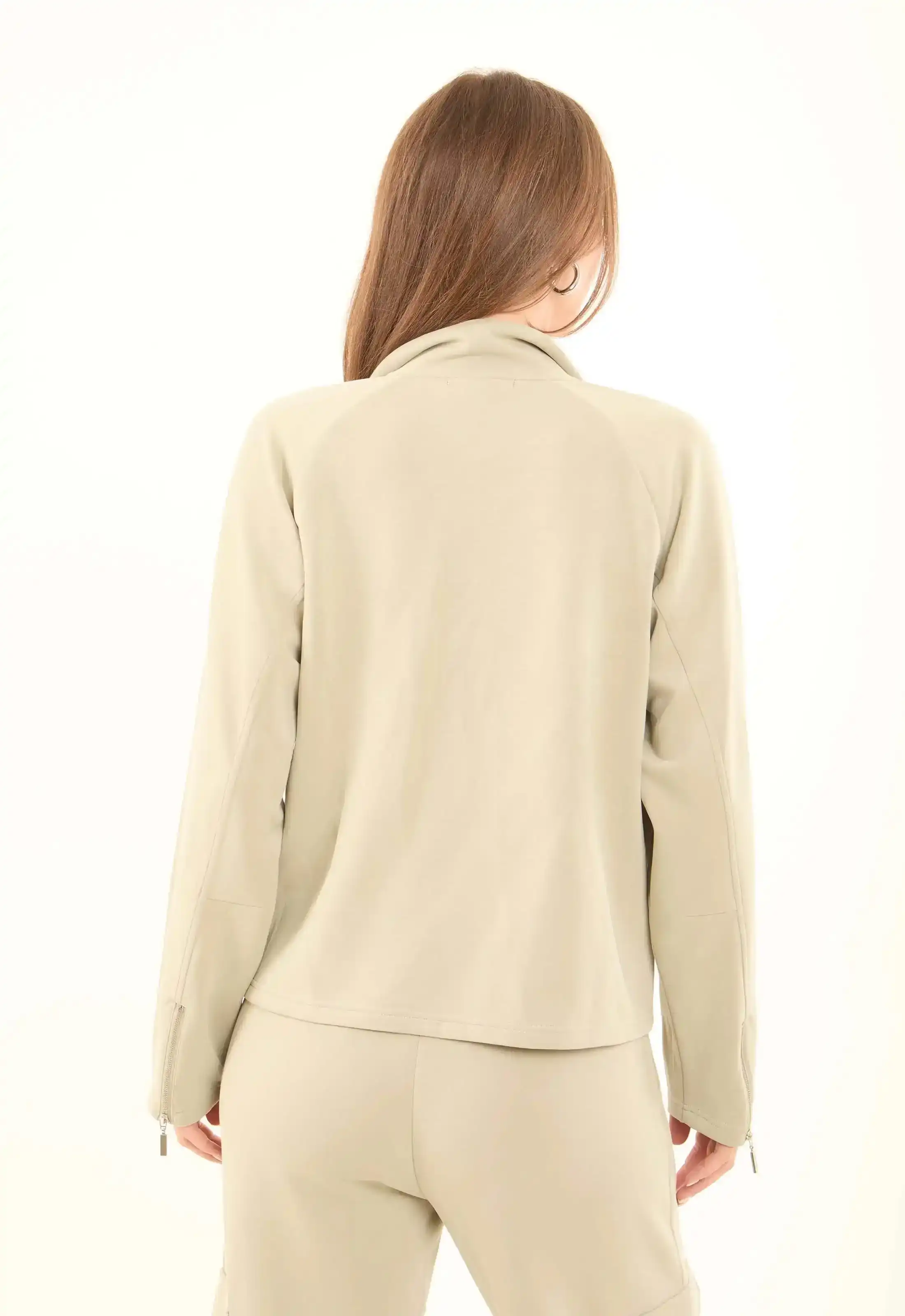 Solid Zip-Up Jacket with Front Pockets - Image 3
