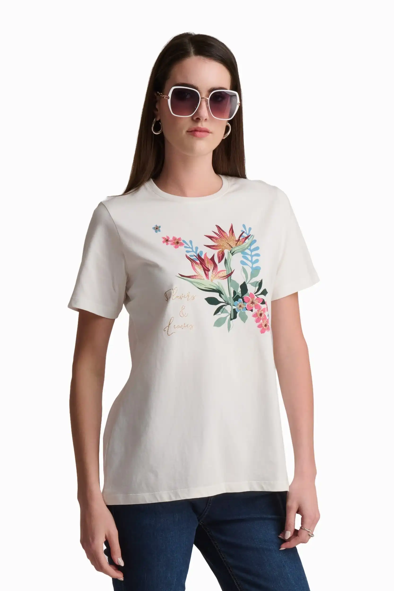 Cotton Floral Print T-Shirt - Image 3