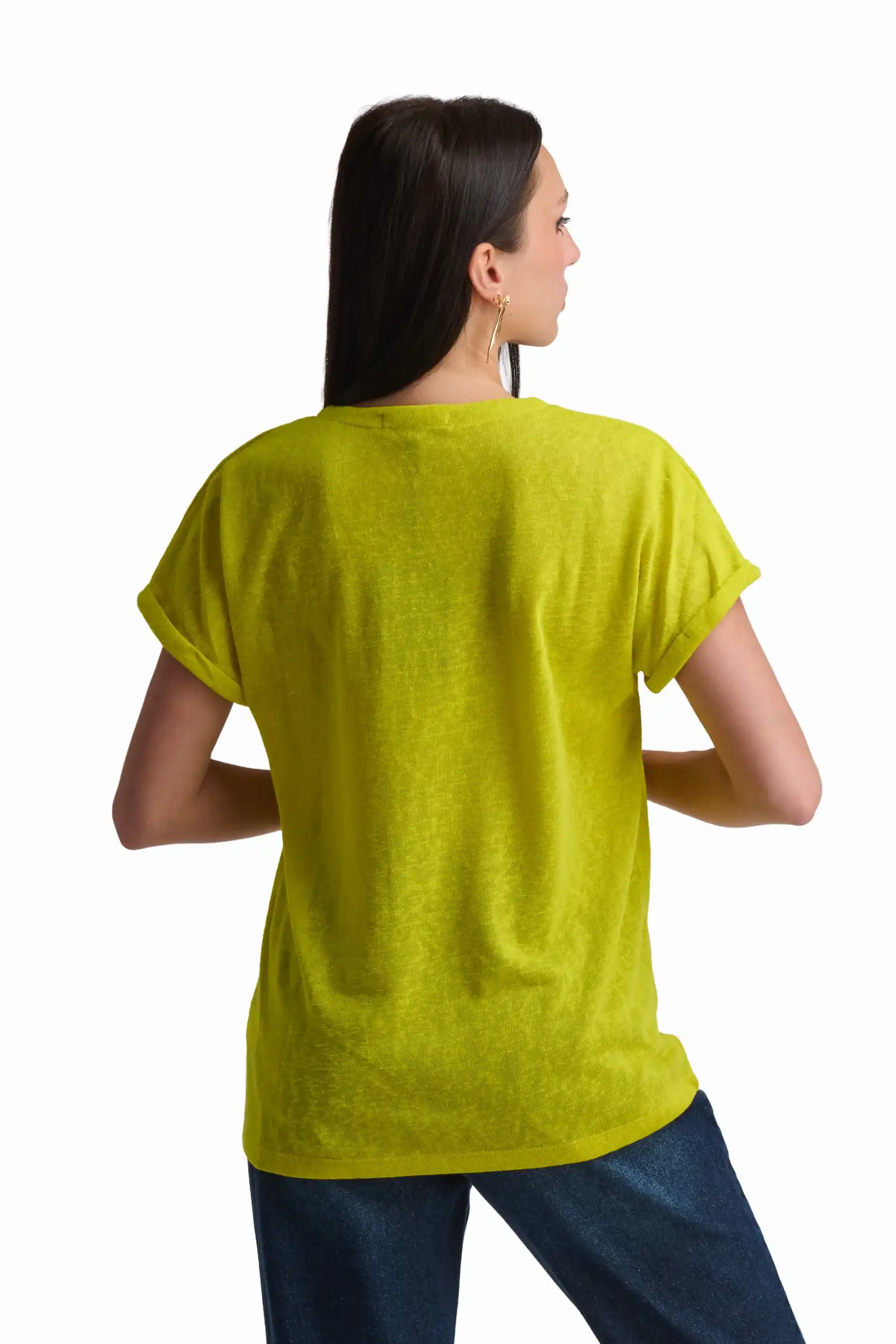 Sunshine Embroidered Neck T-Shirt - Image 3