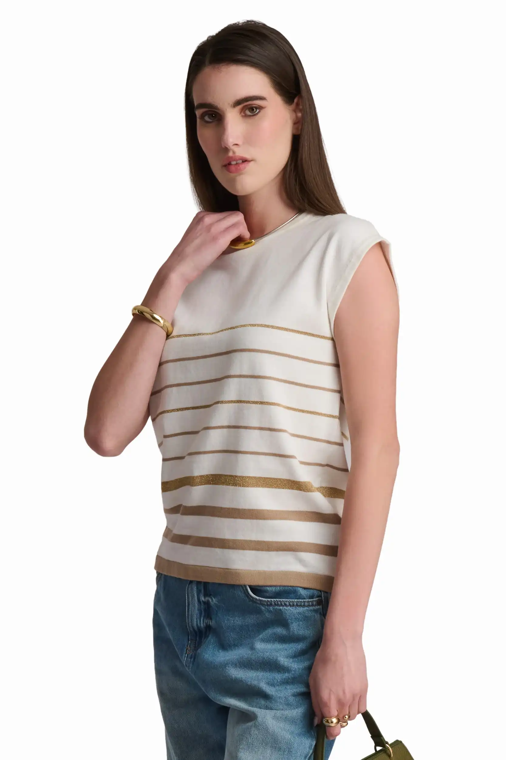 Neutral Stripe Summer Top - Image 3