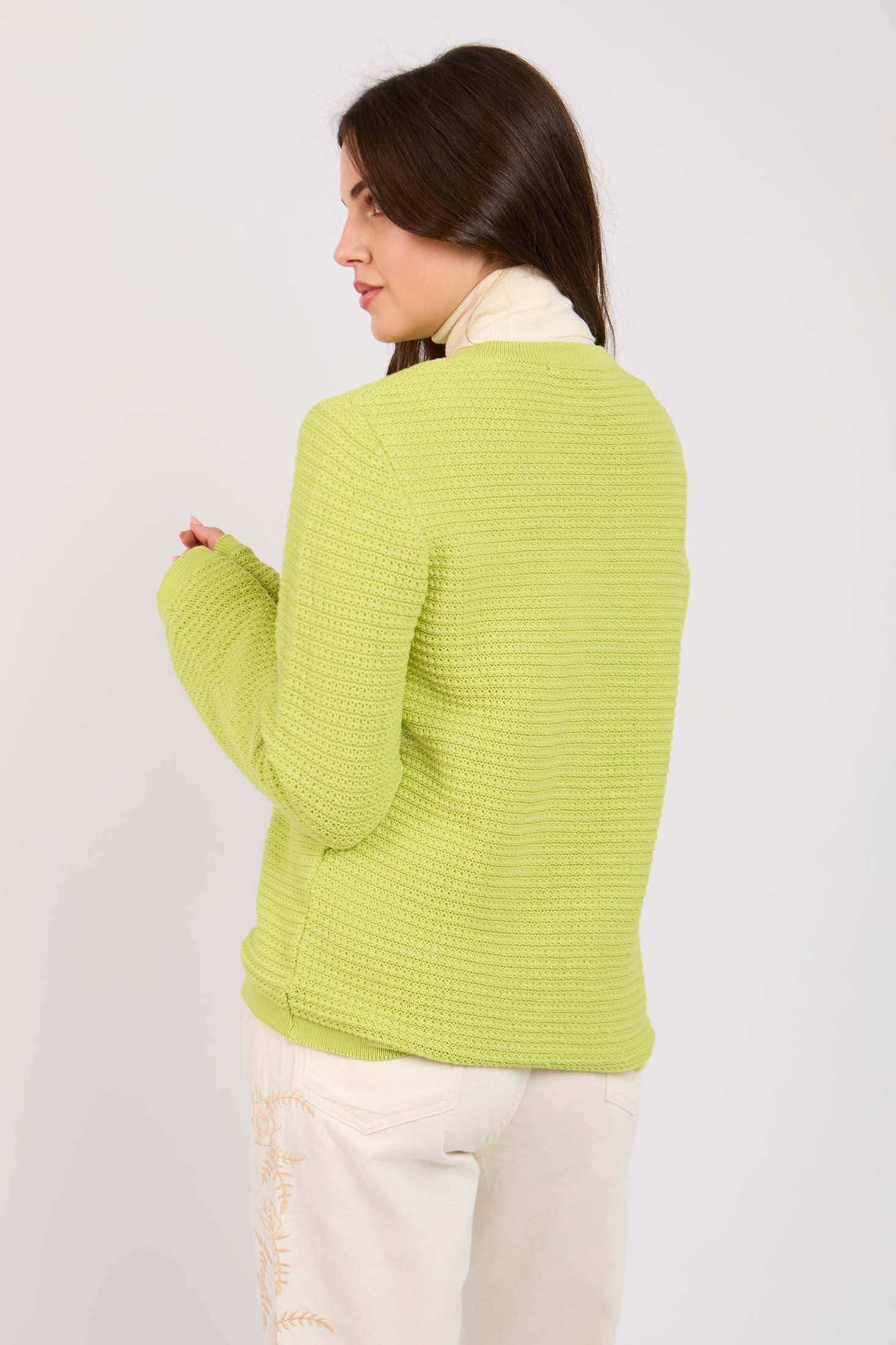 Women Regular Fit Cardigan Green - Image 4