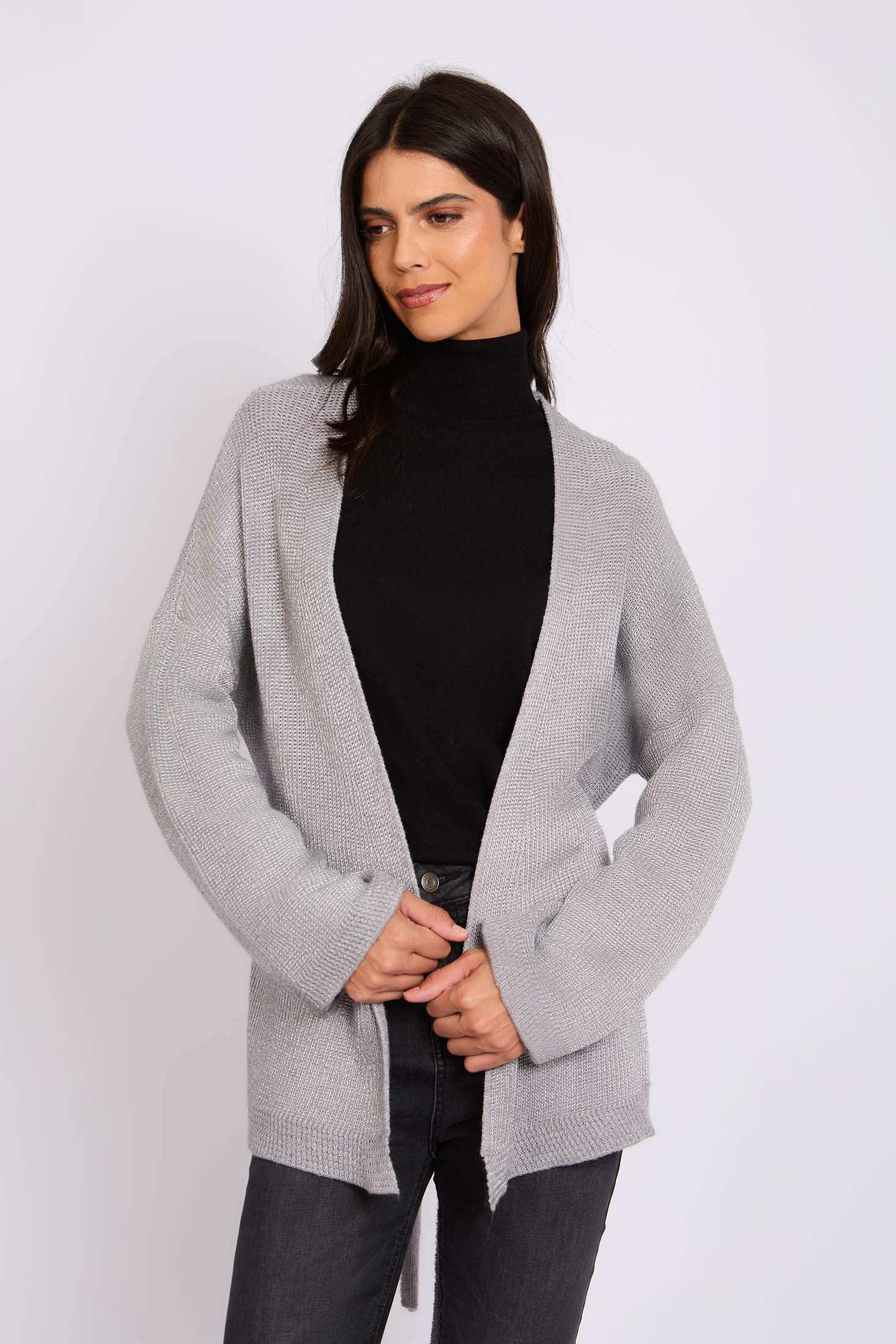 Women Regular Fit Cardigan Grey - Image 3