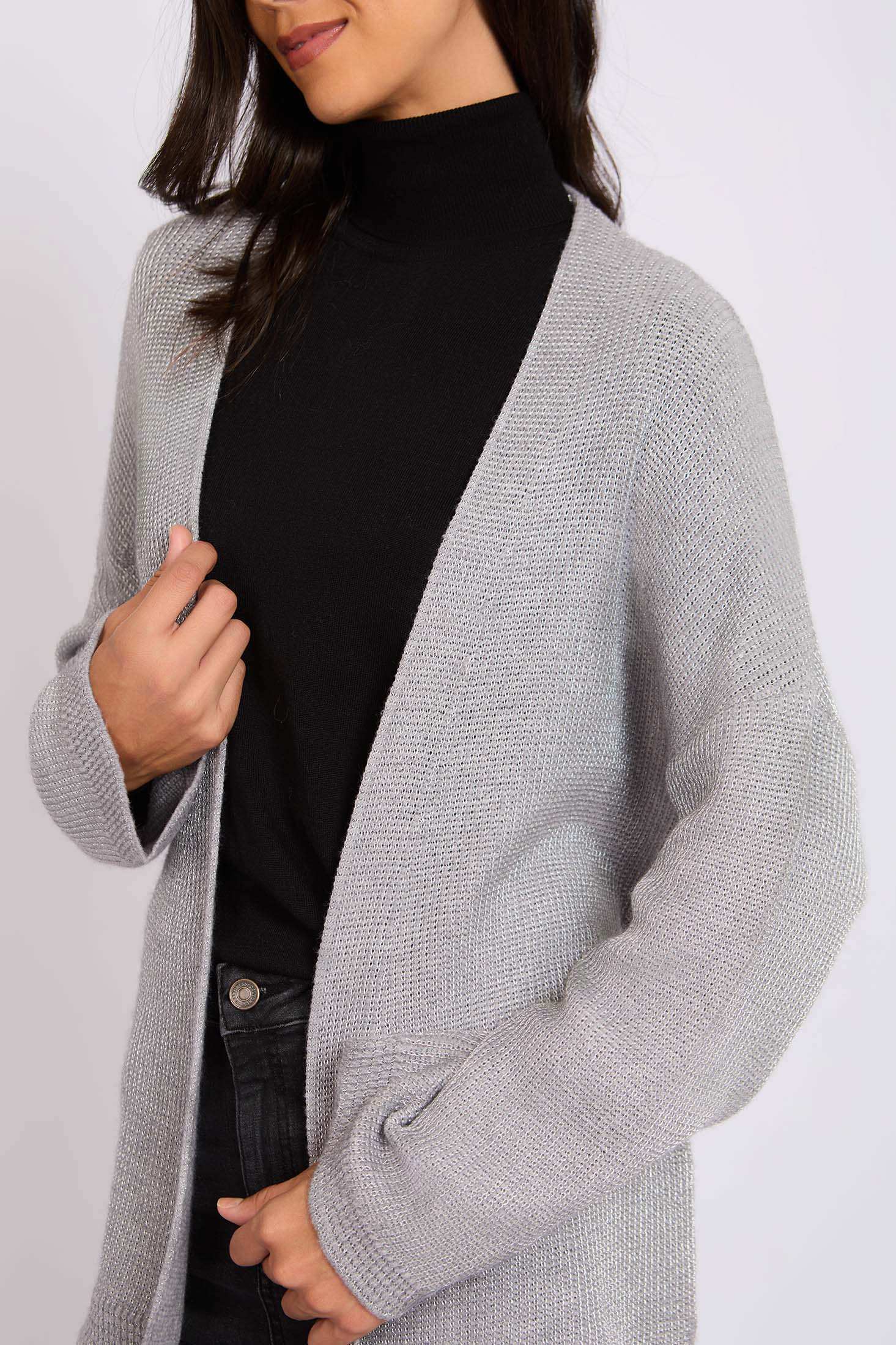 Women Regular Fit Cardigan Grey - Image 4