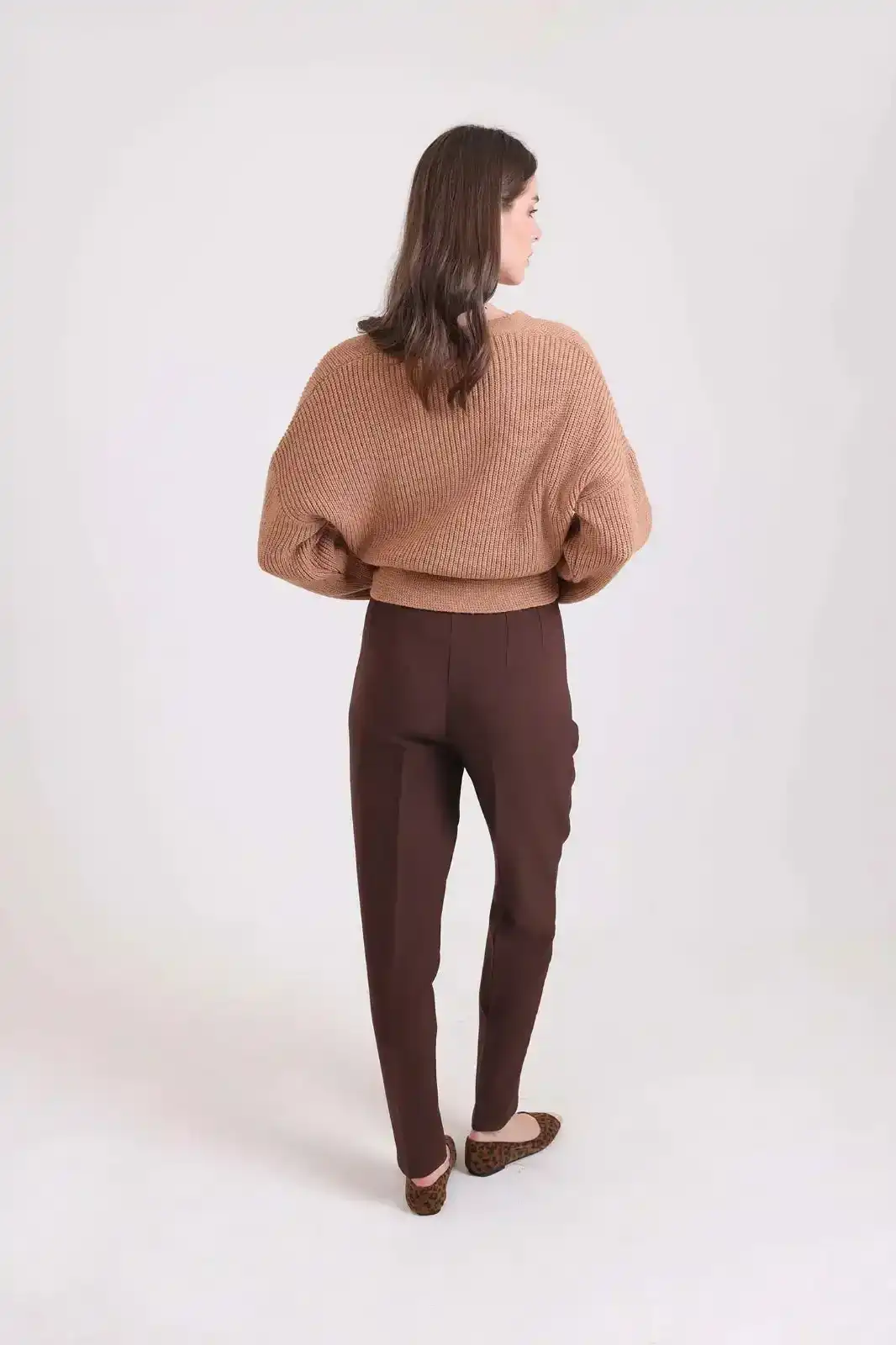 V-Neck Chunky Knit Wrap Cardigan - Image 4