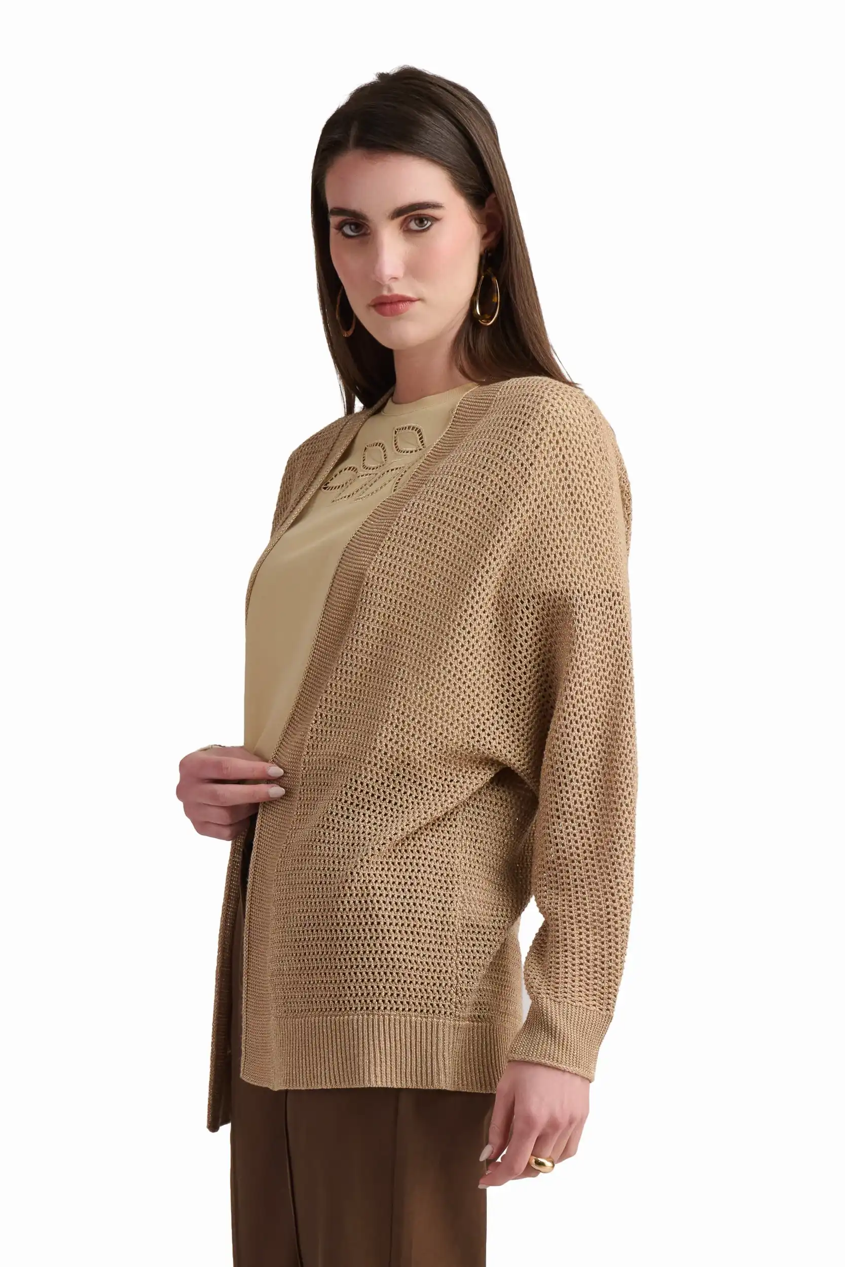 Soft Neutral Open Cardigan - Image 3