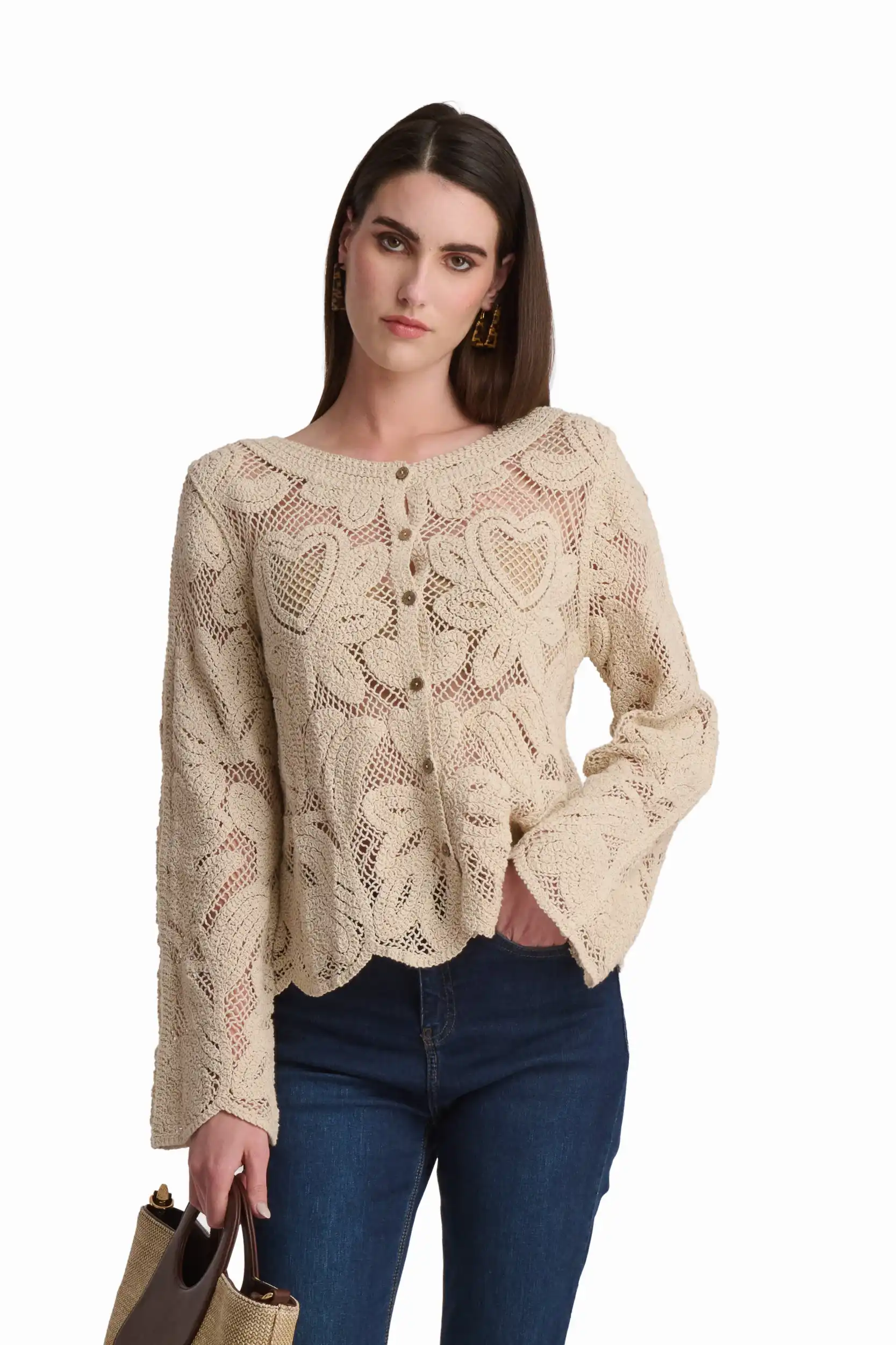 Vintage Lace Whisper Cardigan - Image 3