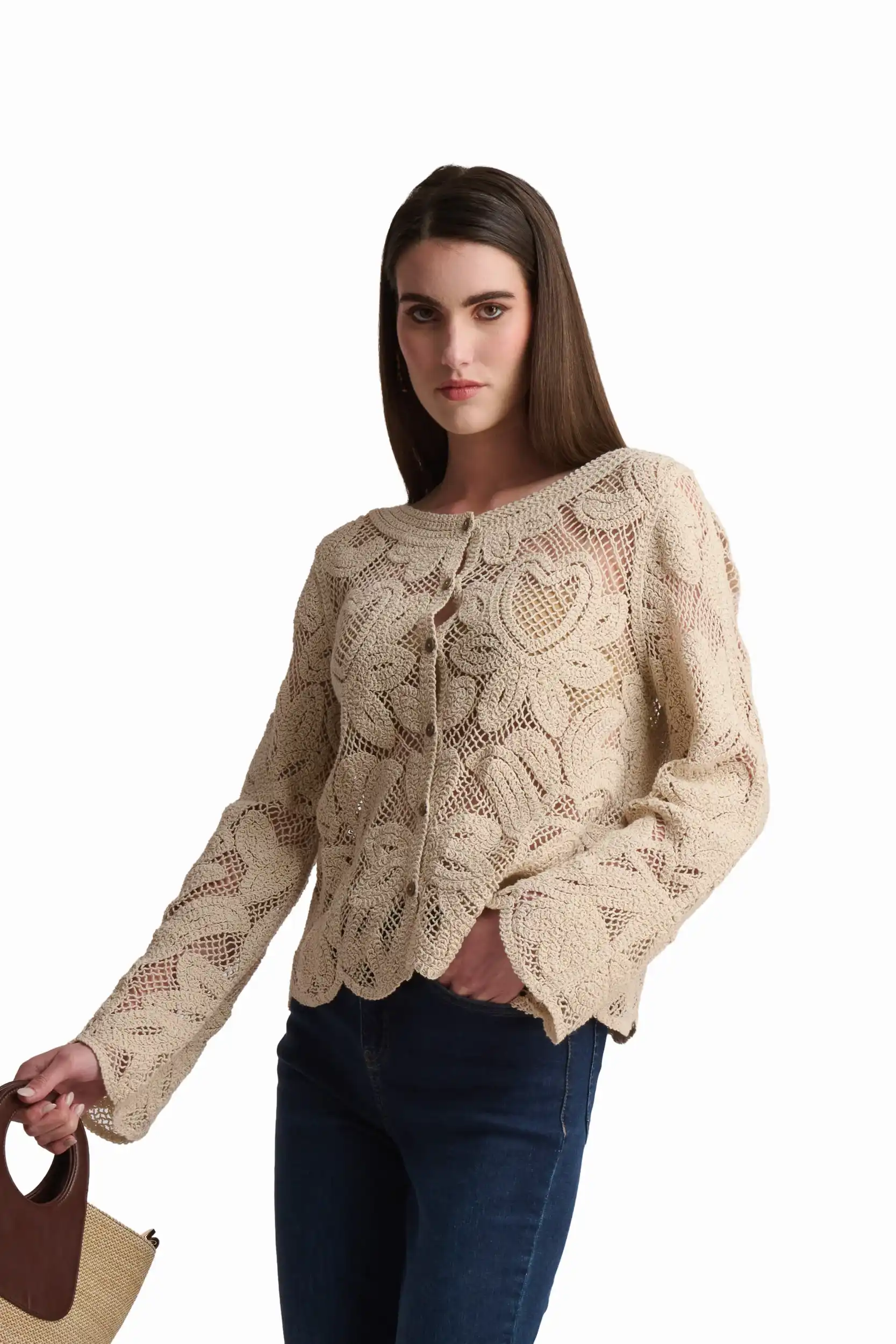 Vintage Lace Whisper Cardigan - Image 4