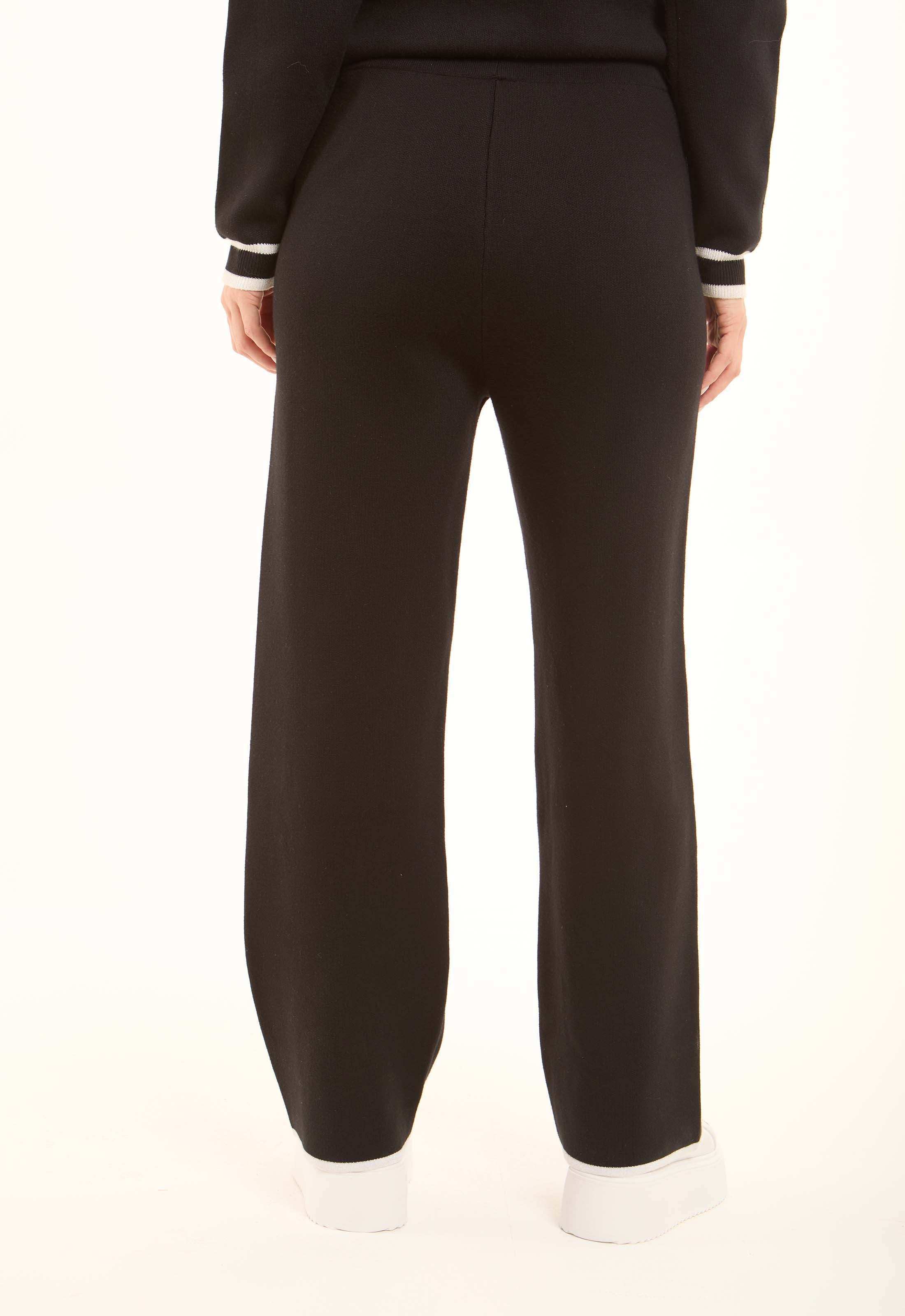 Soft Viscose Pants with Contrast Trim - Image 4