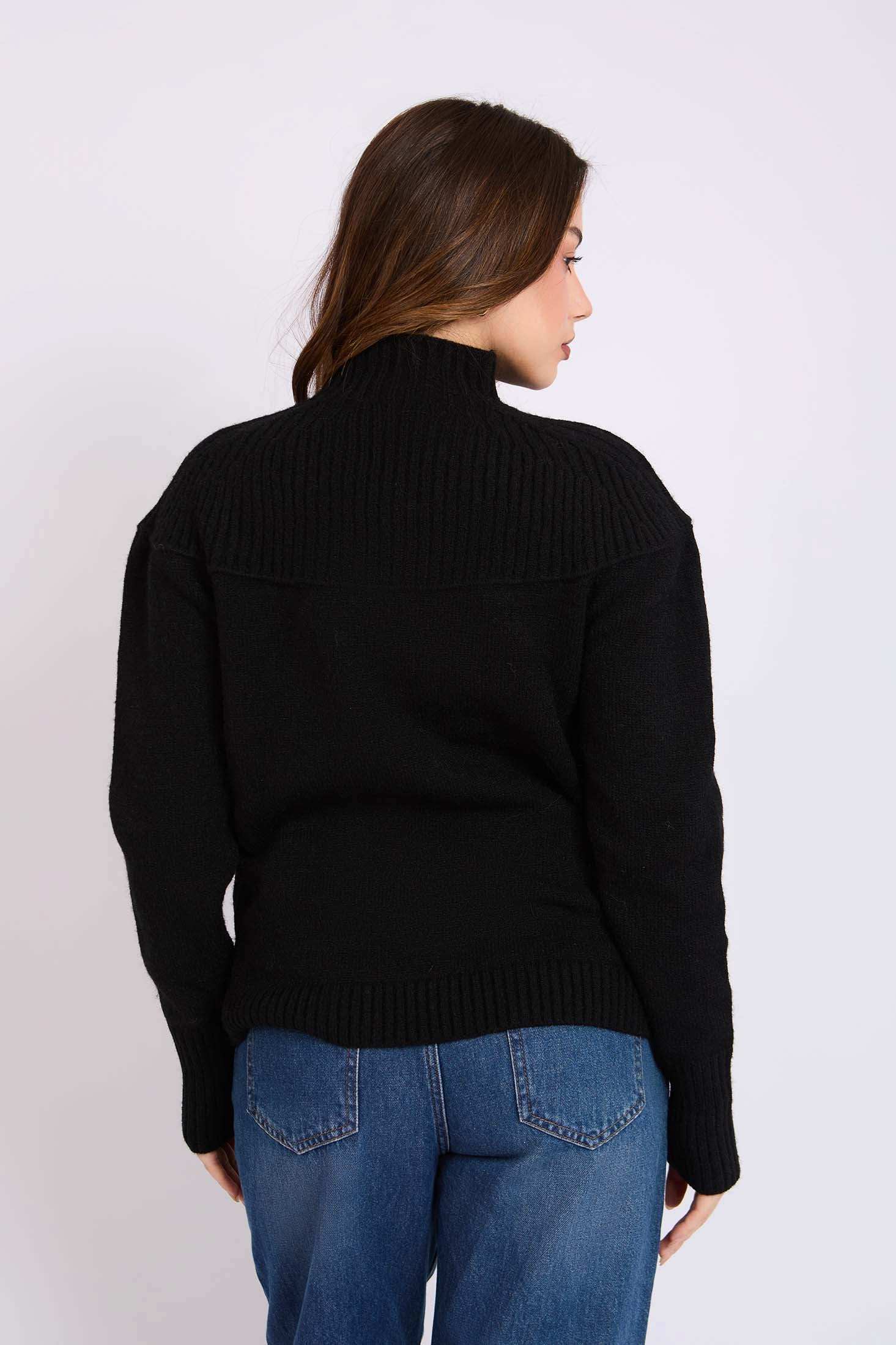 Women Regular Fit Pullover Black - Image 4