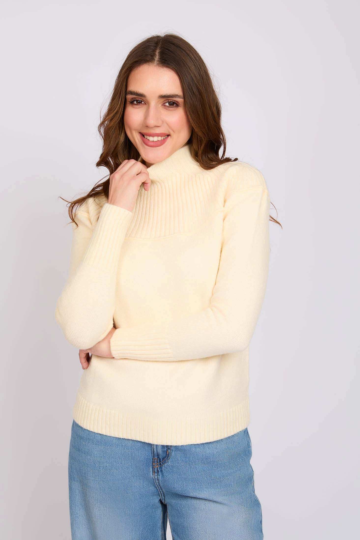 Women Regular Fit Pullover Sugar Off White - Image 2