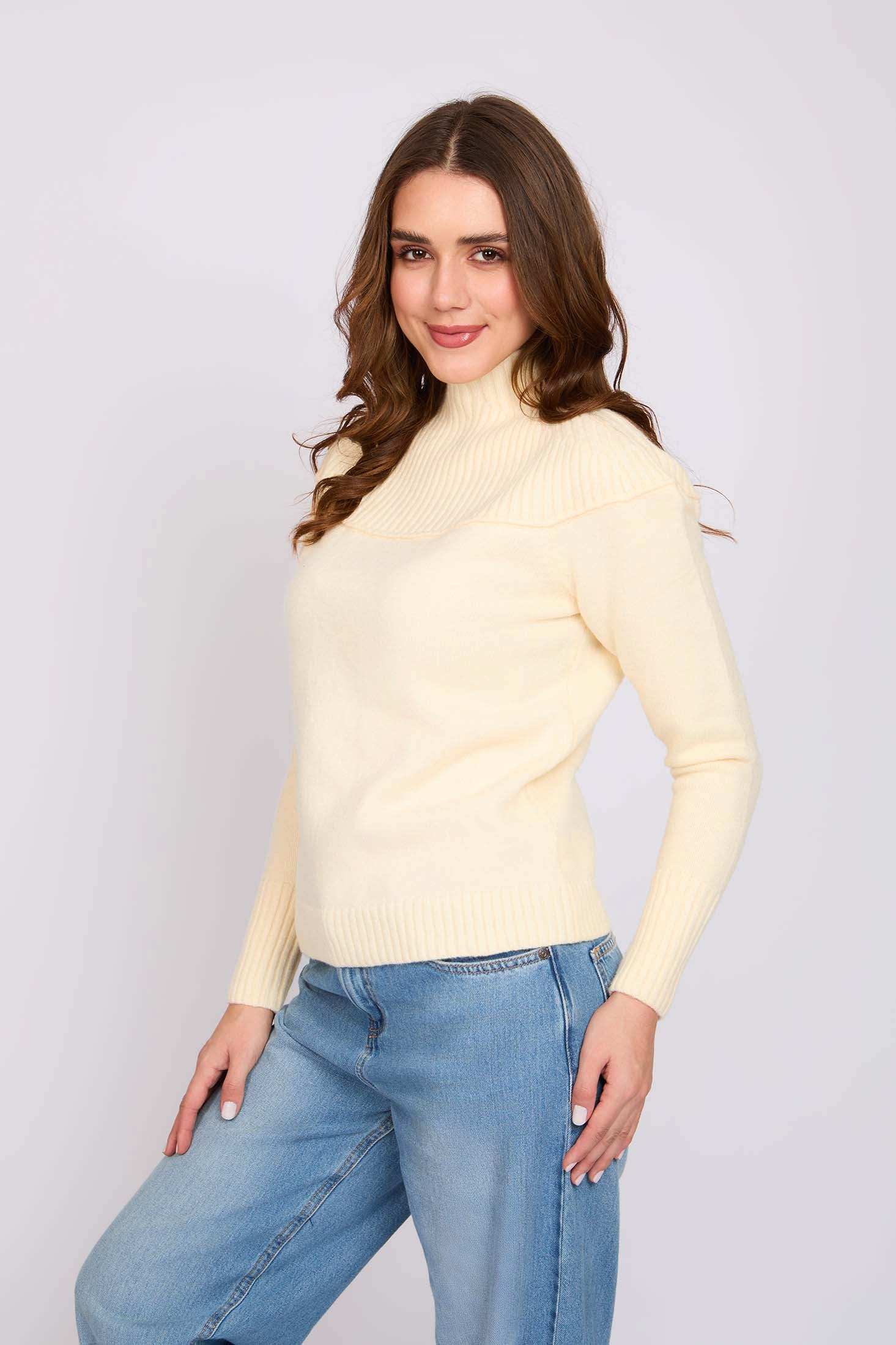 Women Regular Fit Pullover Sugar Off White - Image 5