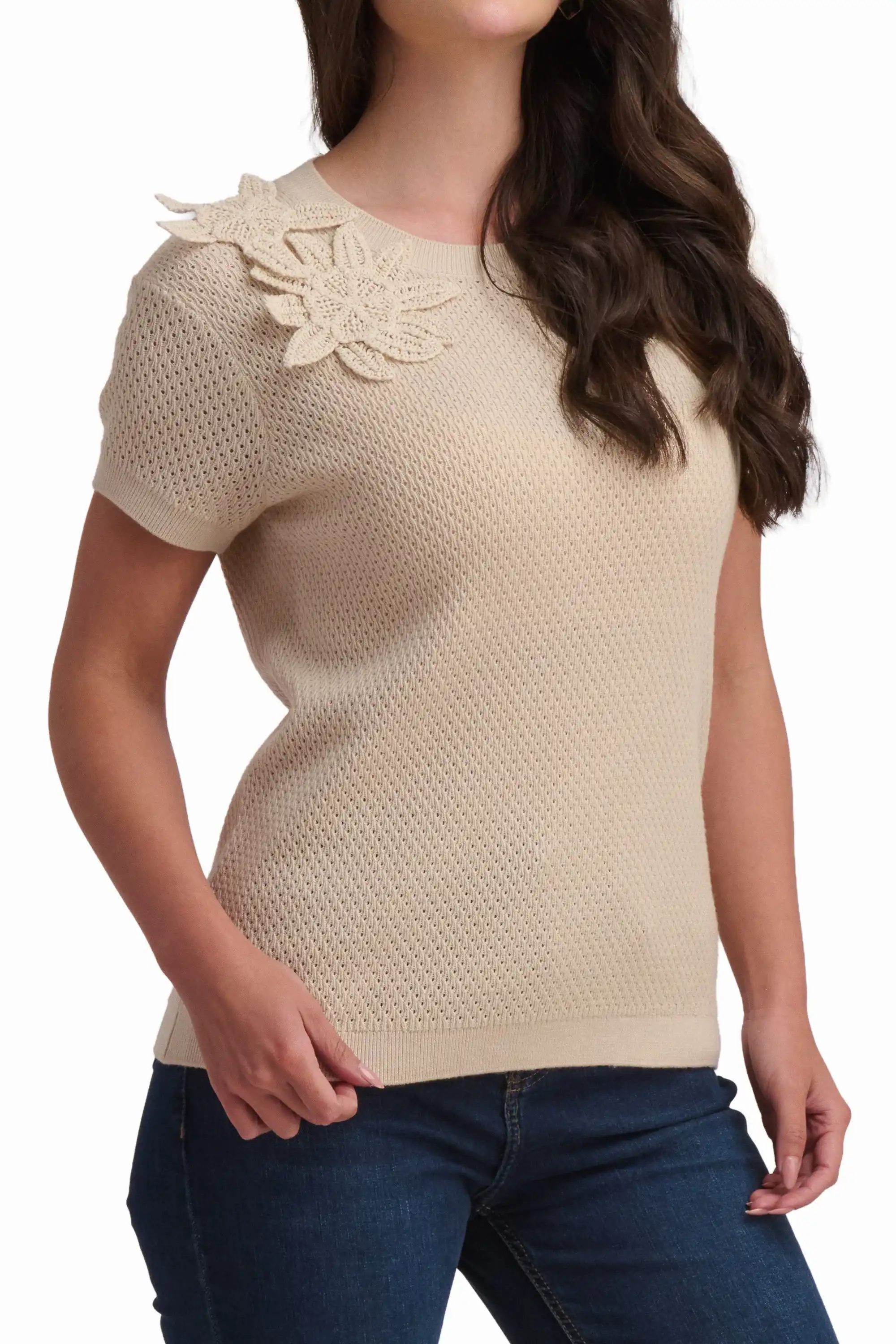 Nude Petal Textured Knit - Image 3