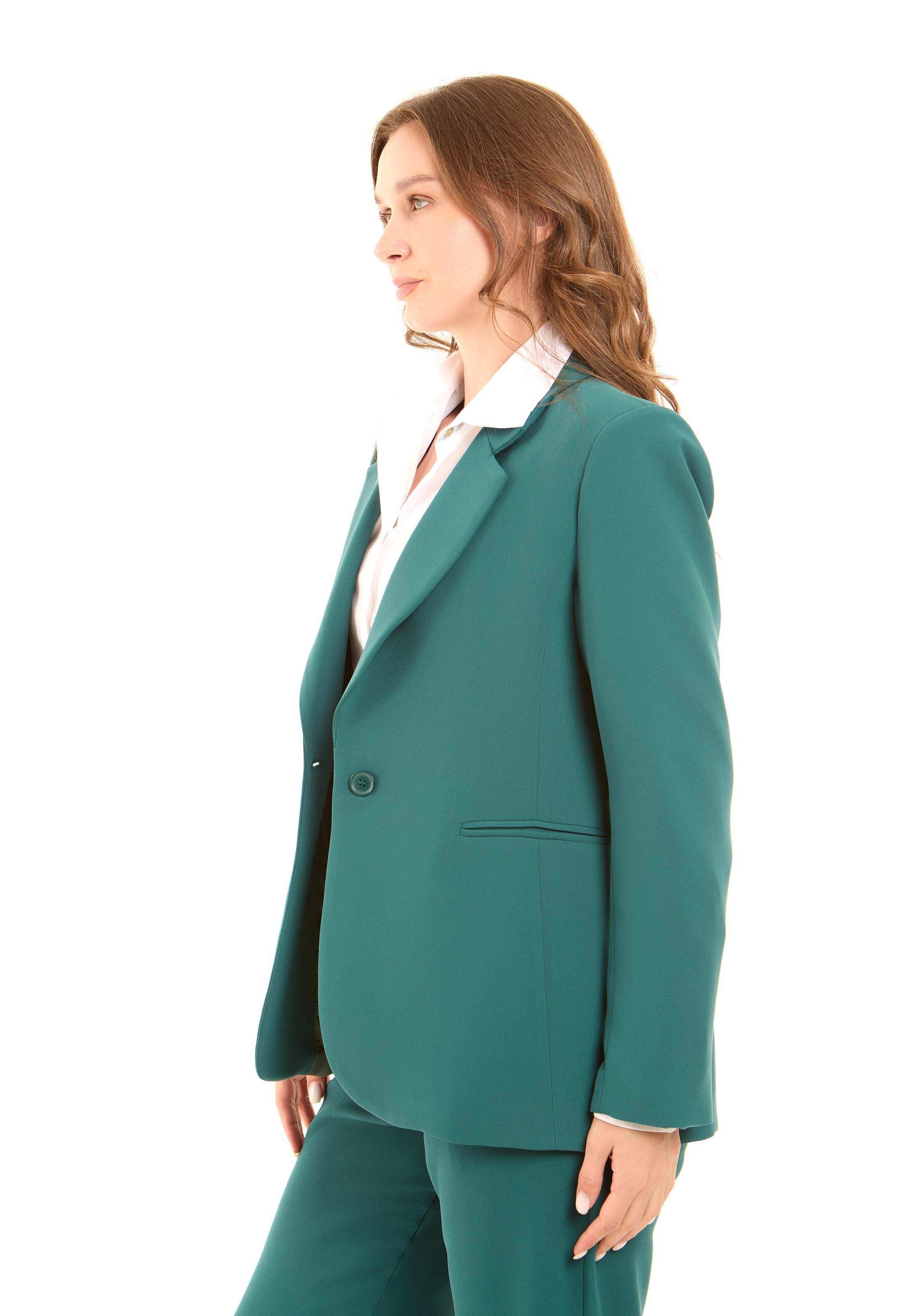 Structured Tailored Polyester Blazer Jacket - Image 5