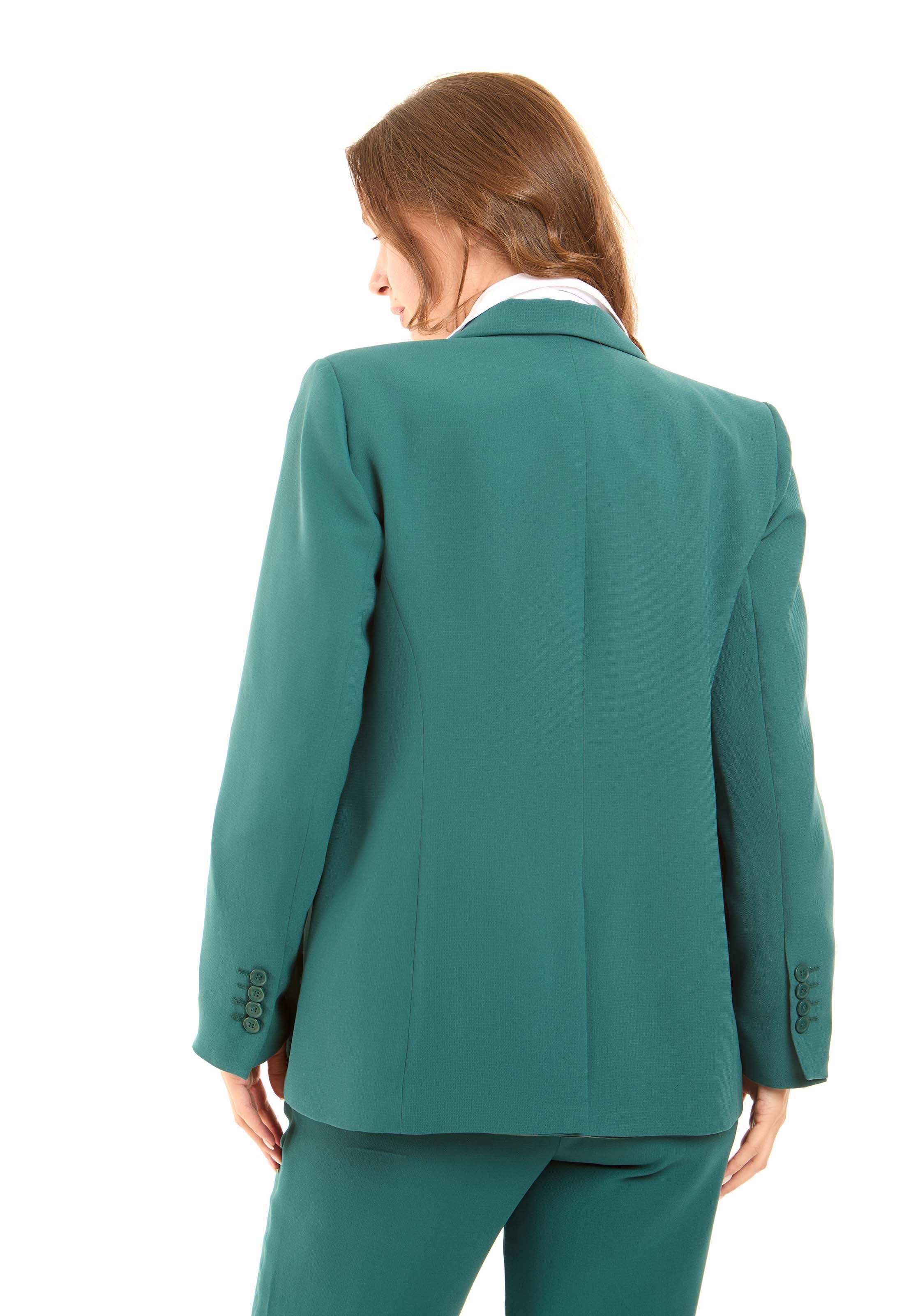 Structured Tailored Polyester Blazer Jacket - Image 7