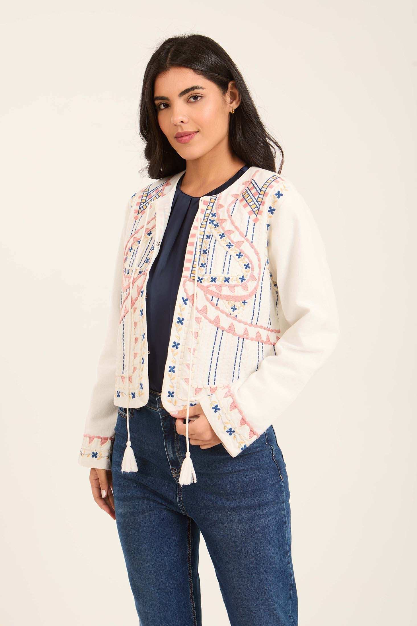 Embroidered Jacket with Boho Pattern - Image 3