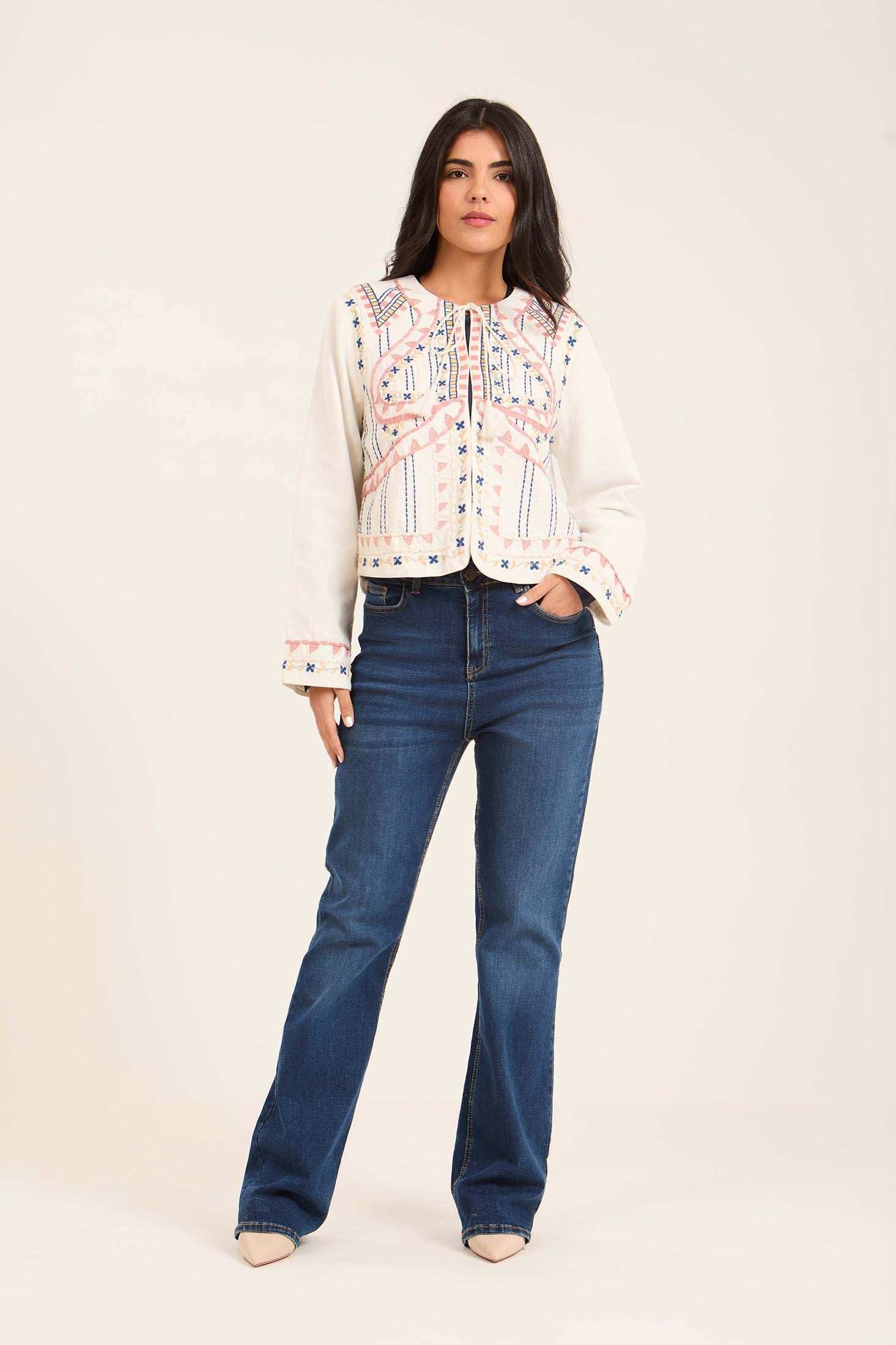 Embroidered Jacket with Boho Pattern - Image 6