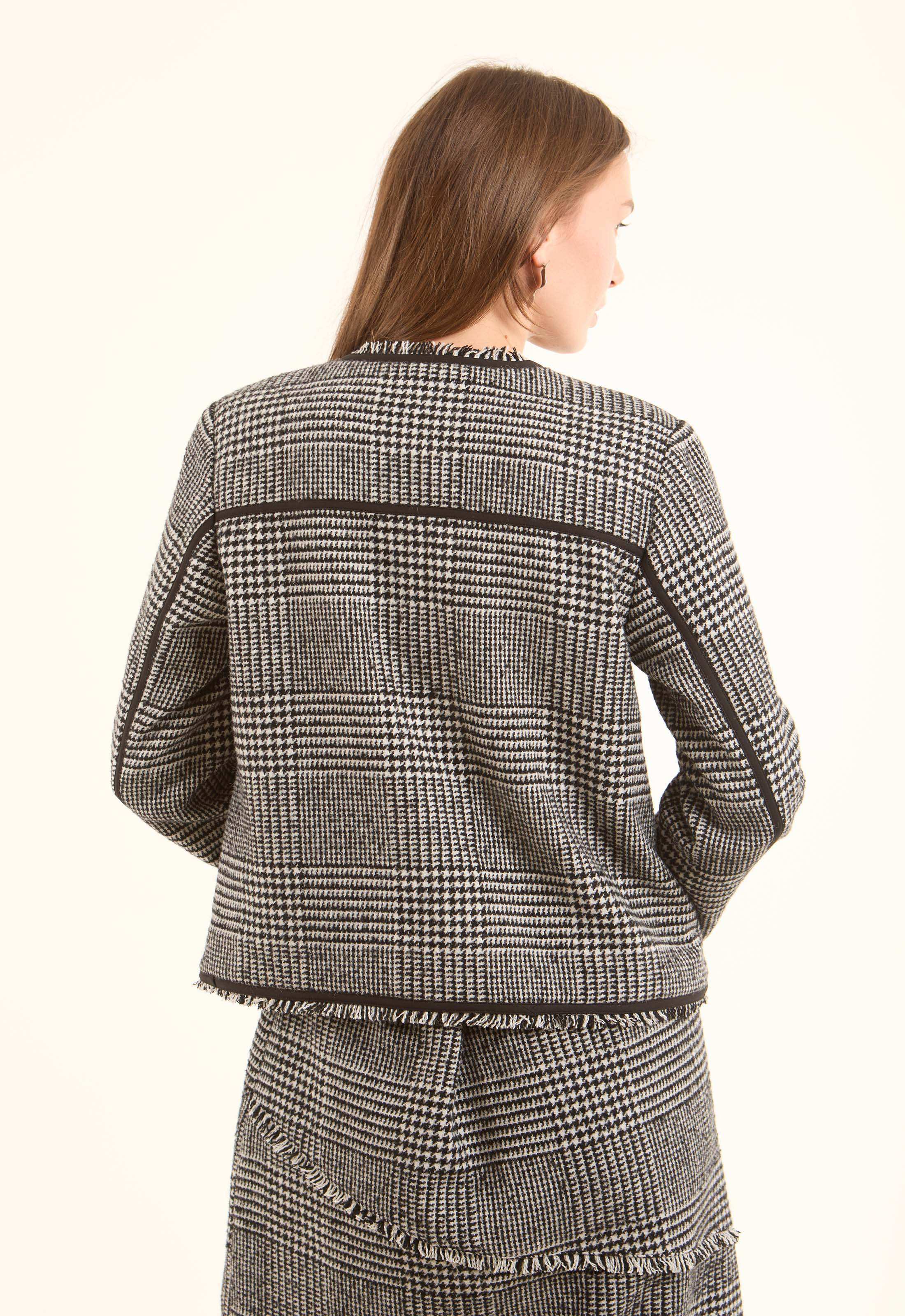 Checked Wool-Blend Tweed Jacket - Image 4