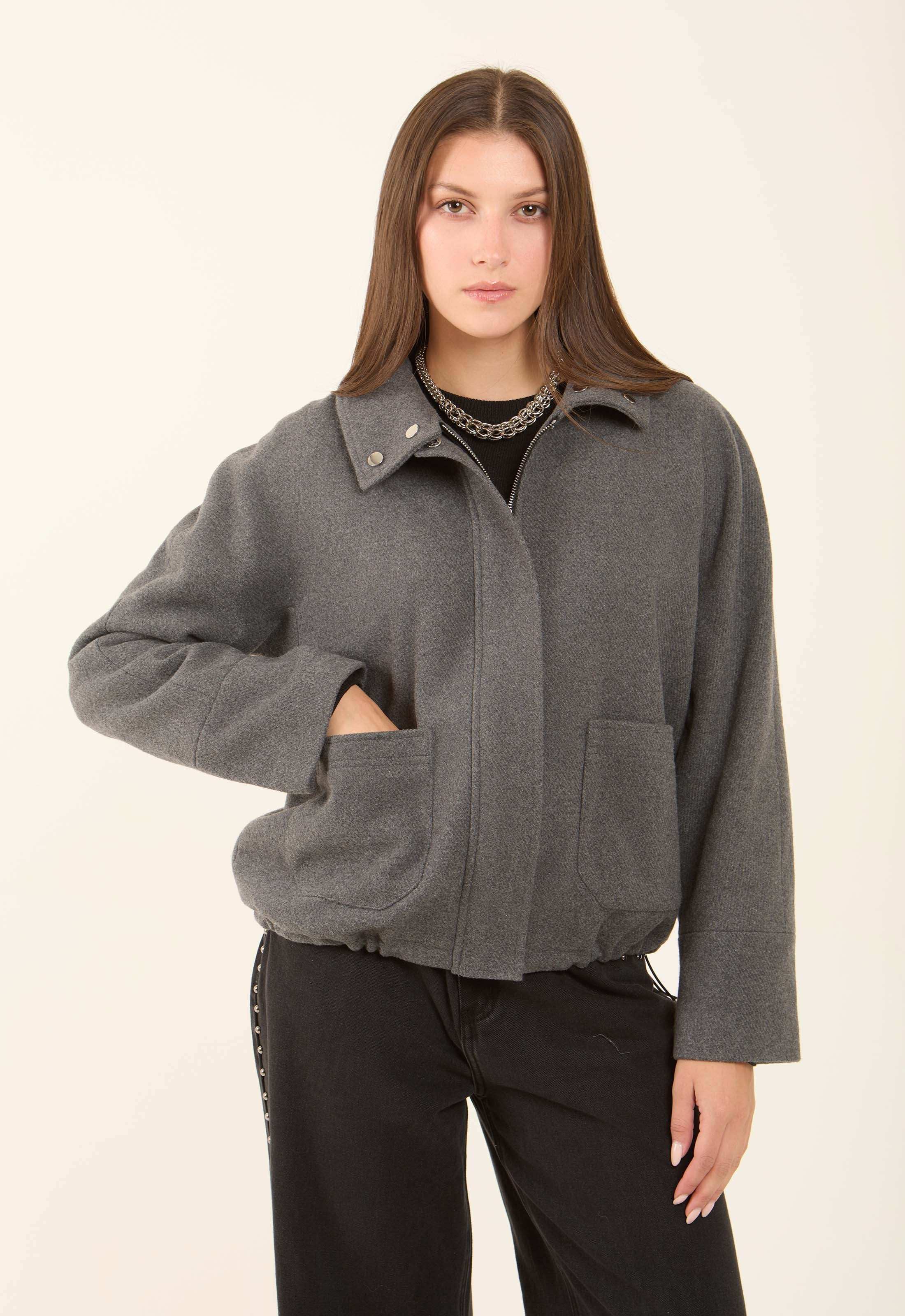 Cozy Zipper Jacket with Front Pockets - Image 3