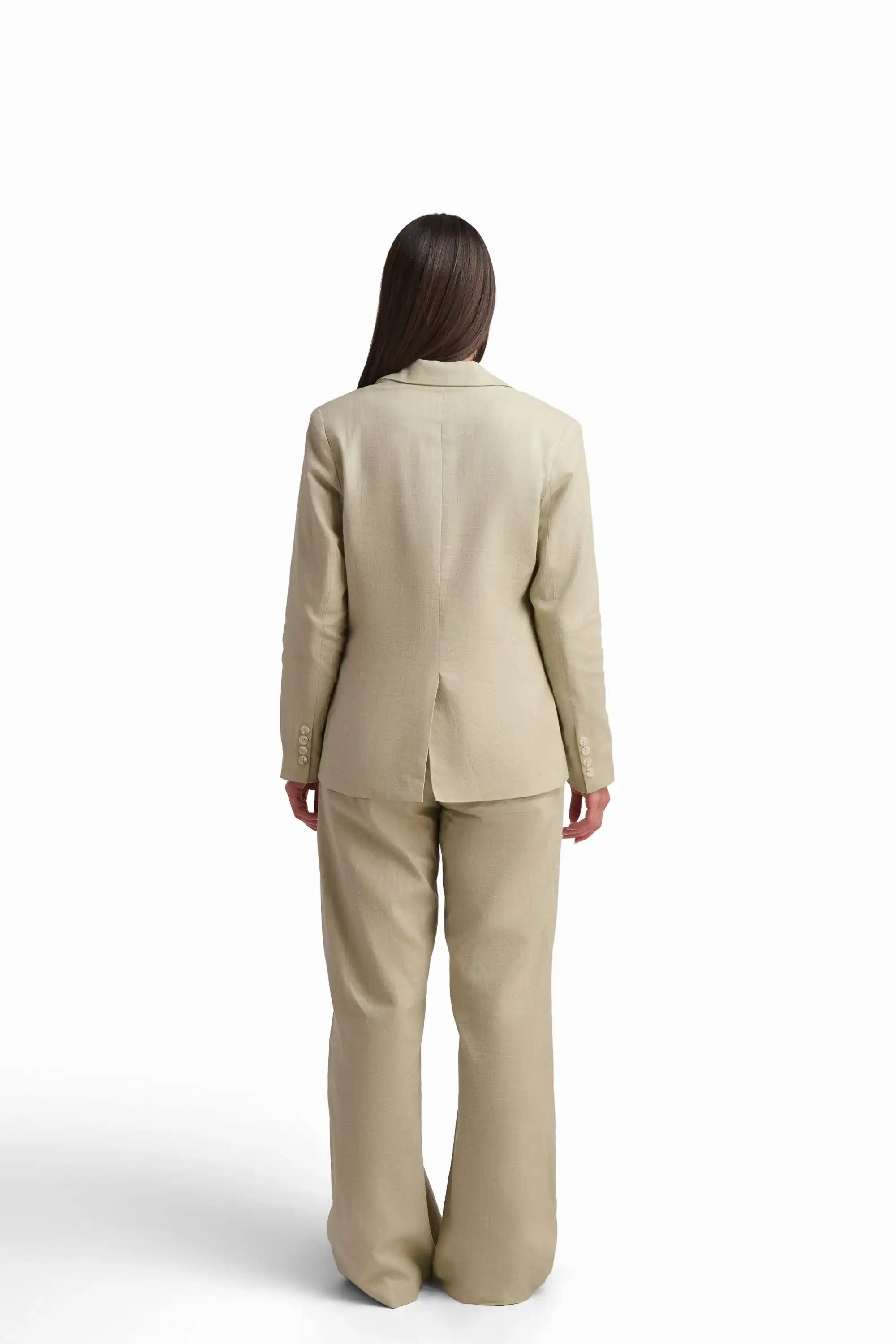 Elegant Linen Blend Blazer - Image 4