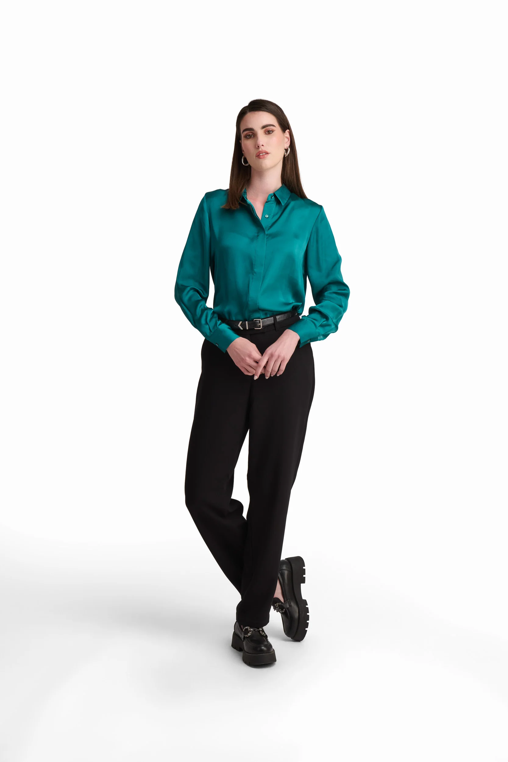 Satin Button-Down Shirt - Image 11