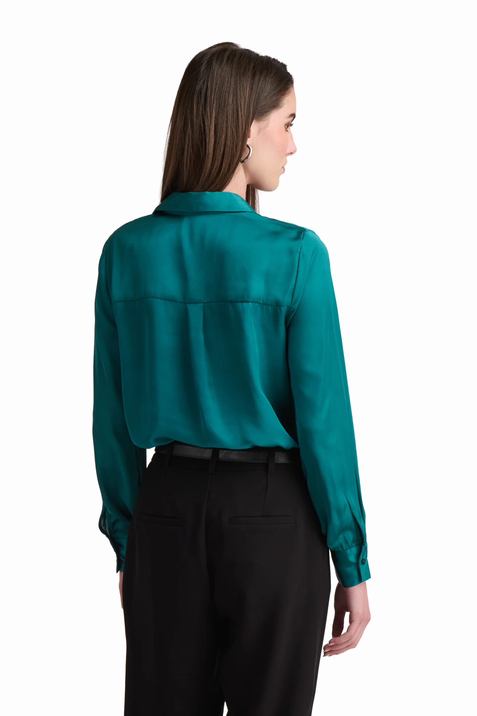 Satin Button-Down Shirt - Image 13