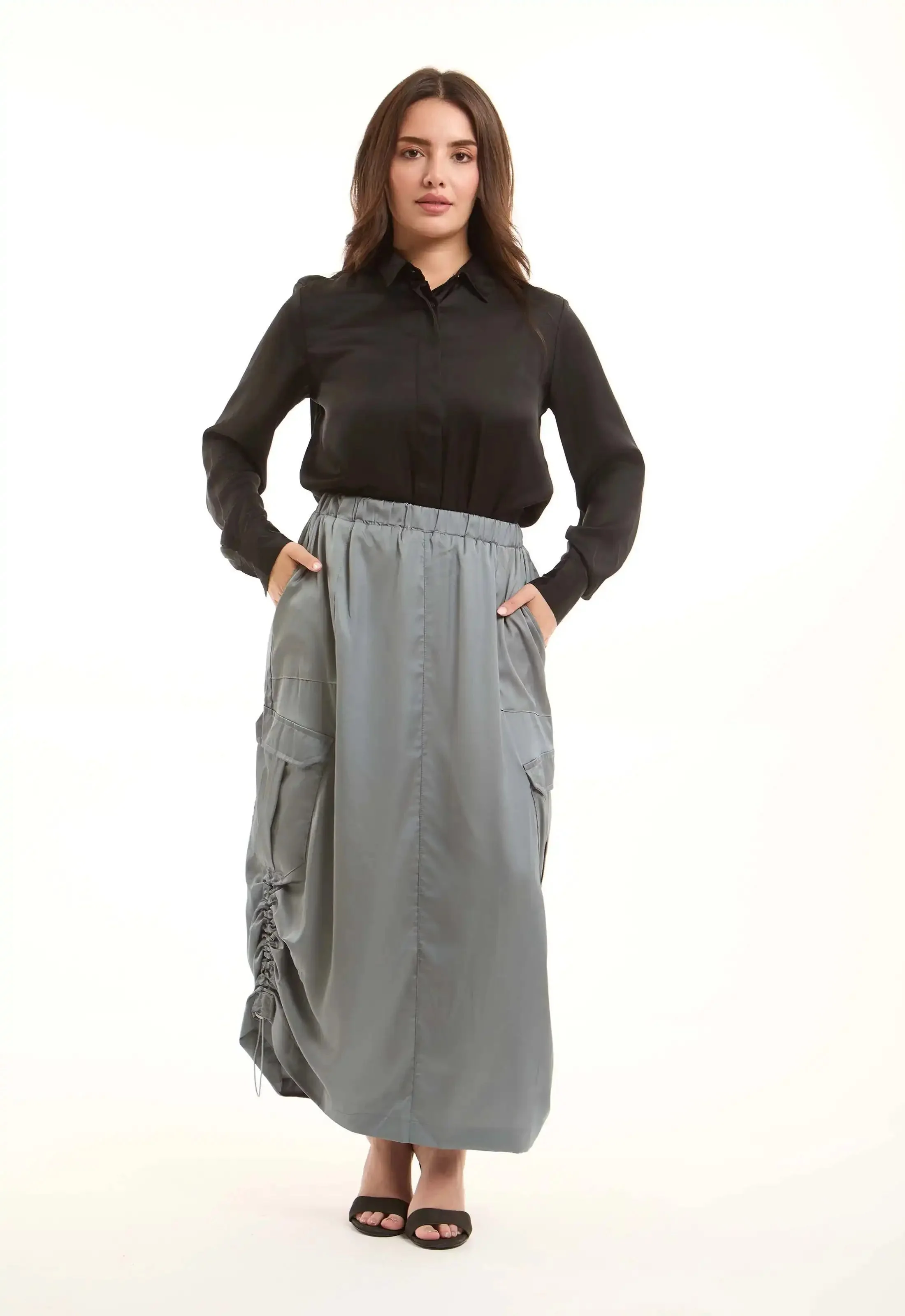 Satin Button-Down Shirt - Image 7