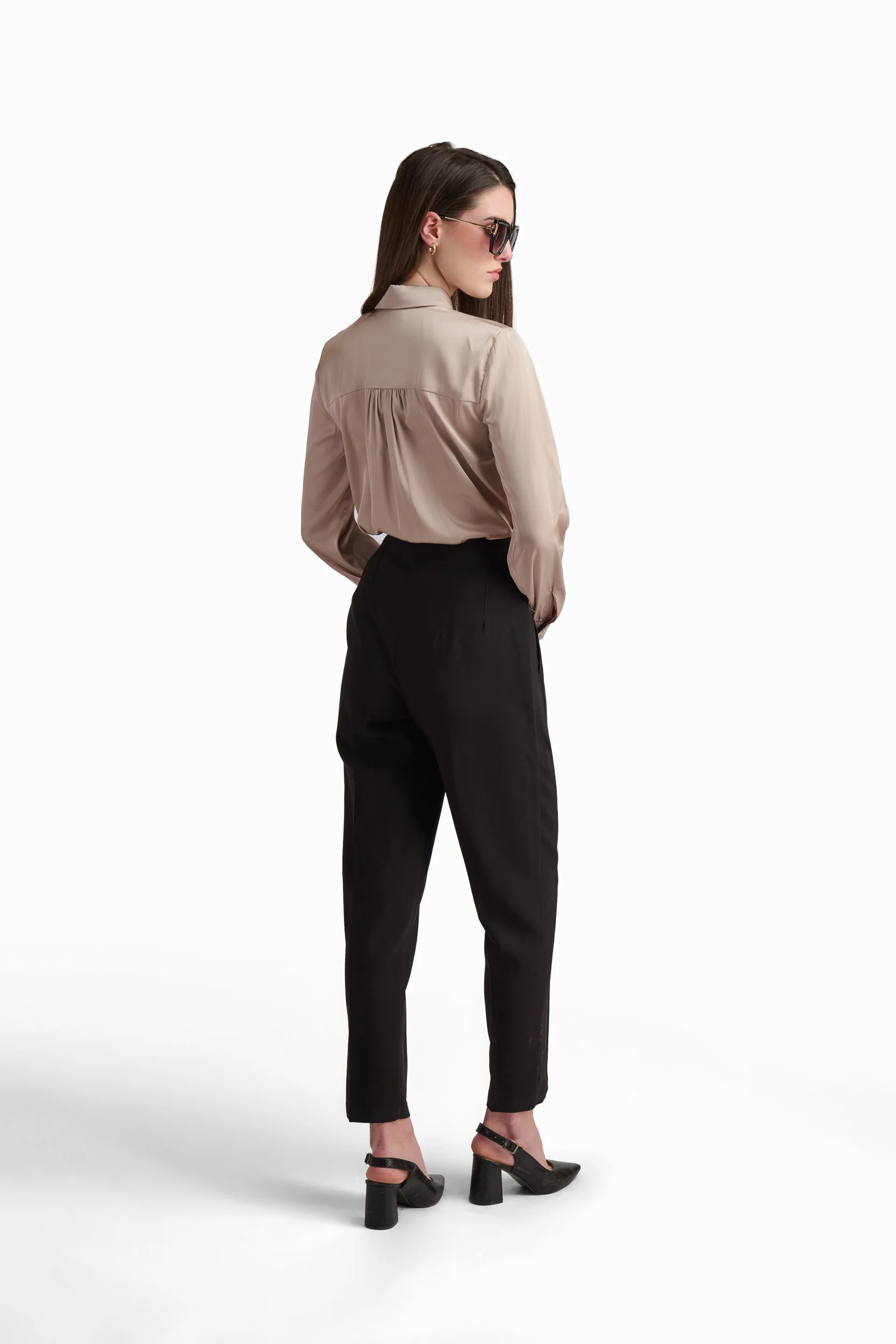 Bow-Neck Satin Shirt - Image 4