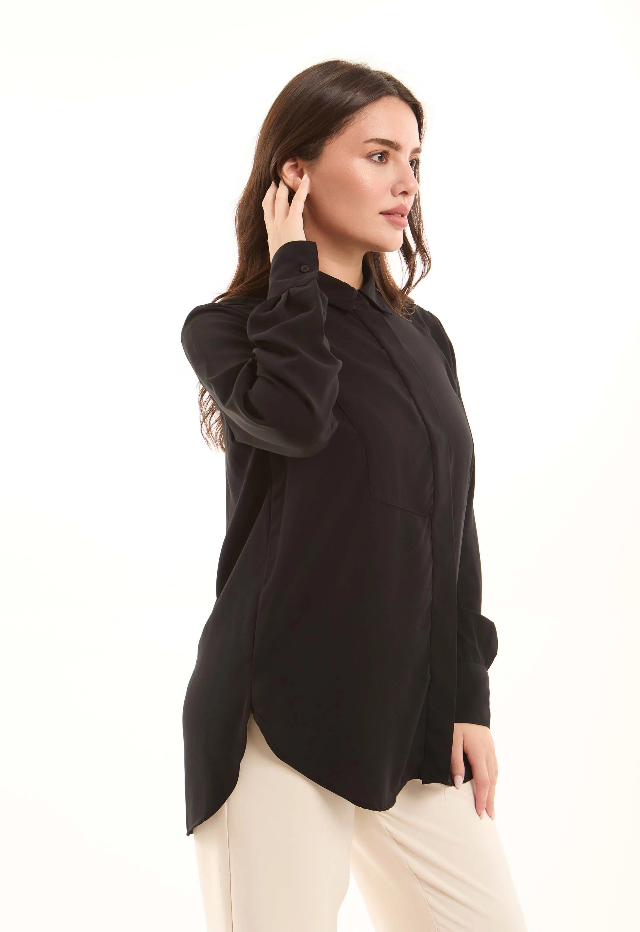 Minimalist Longline Shirt - Image 2