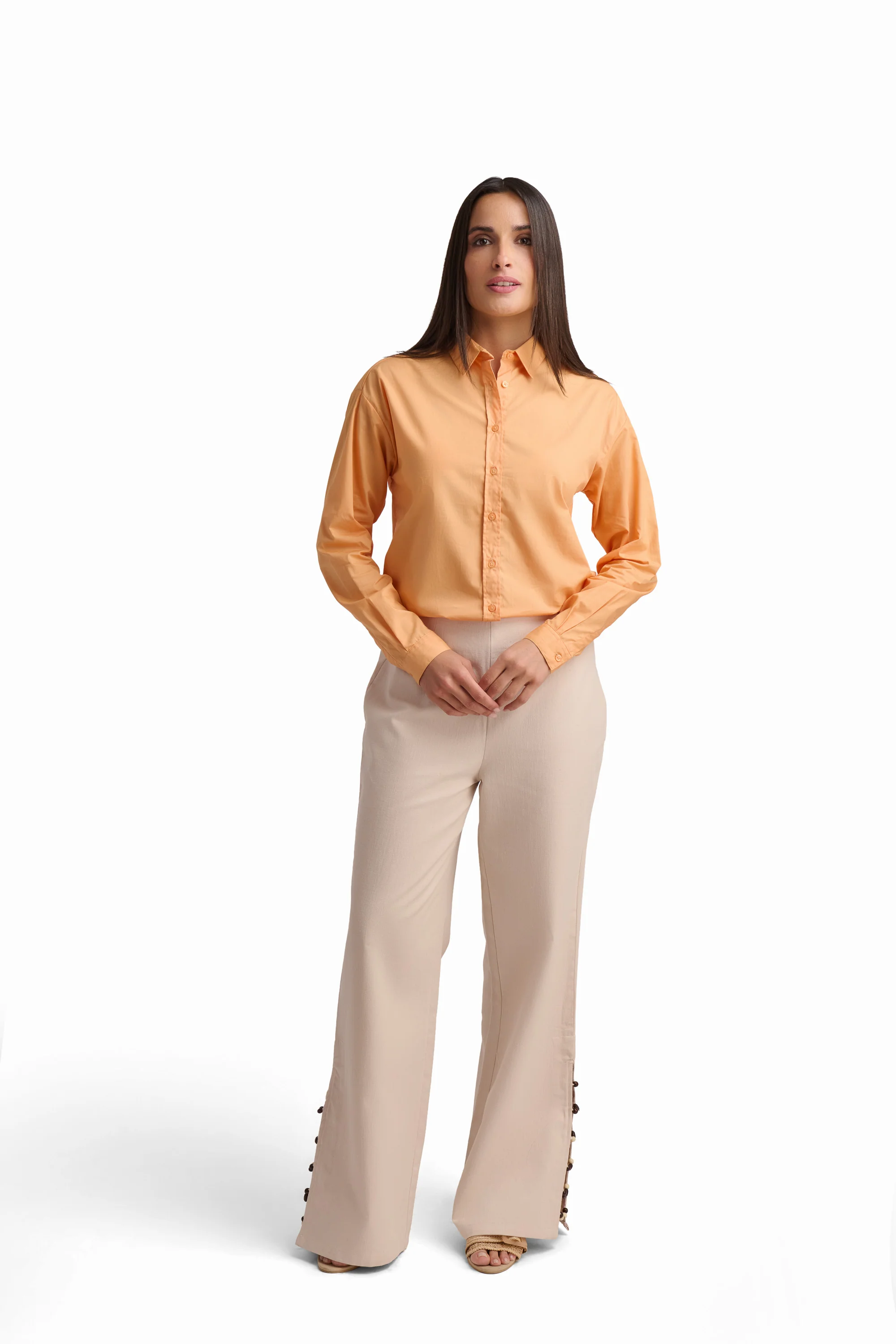 White Cotton Buttoned Shirt - Image 4