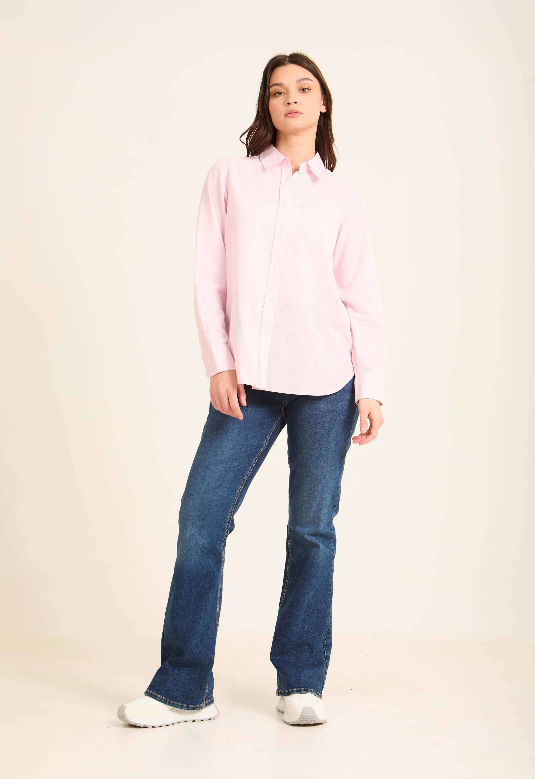 Classic Linen Shirt with Front Pocket - Image 8