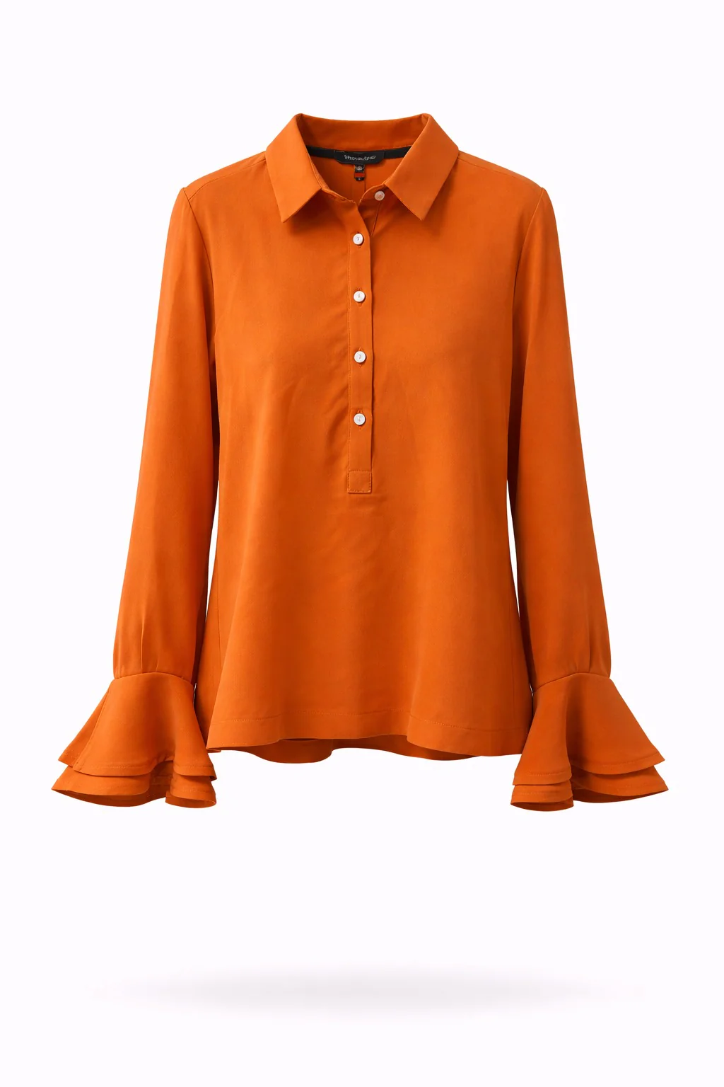 Elegant Satin Draped Blouse