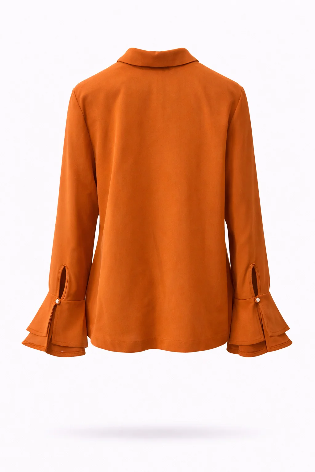 Elegant Satin Draped Blouse - Image 2
