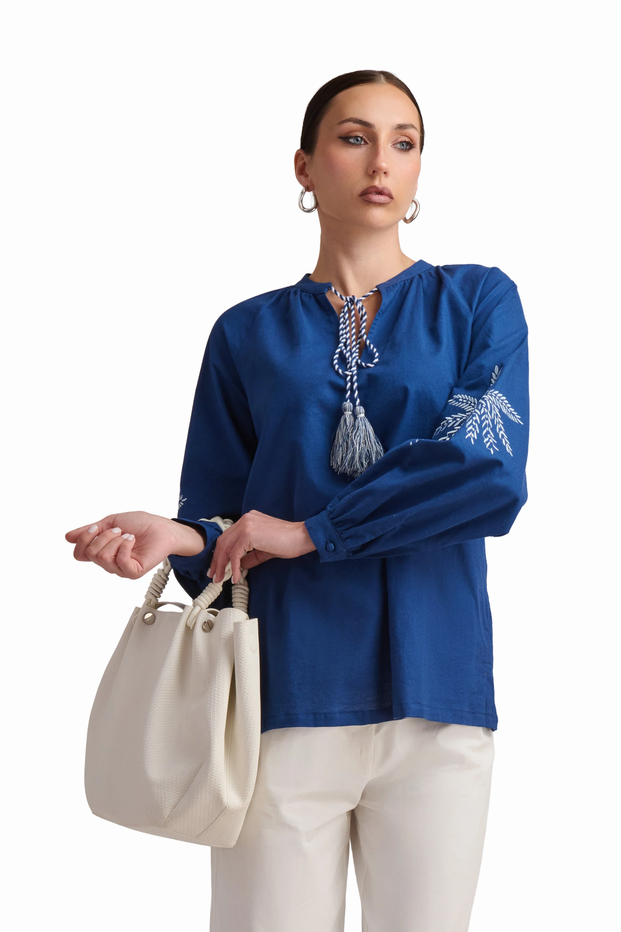 Blue Breeze Embroidered Shirt - Image 2