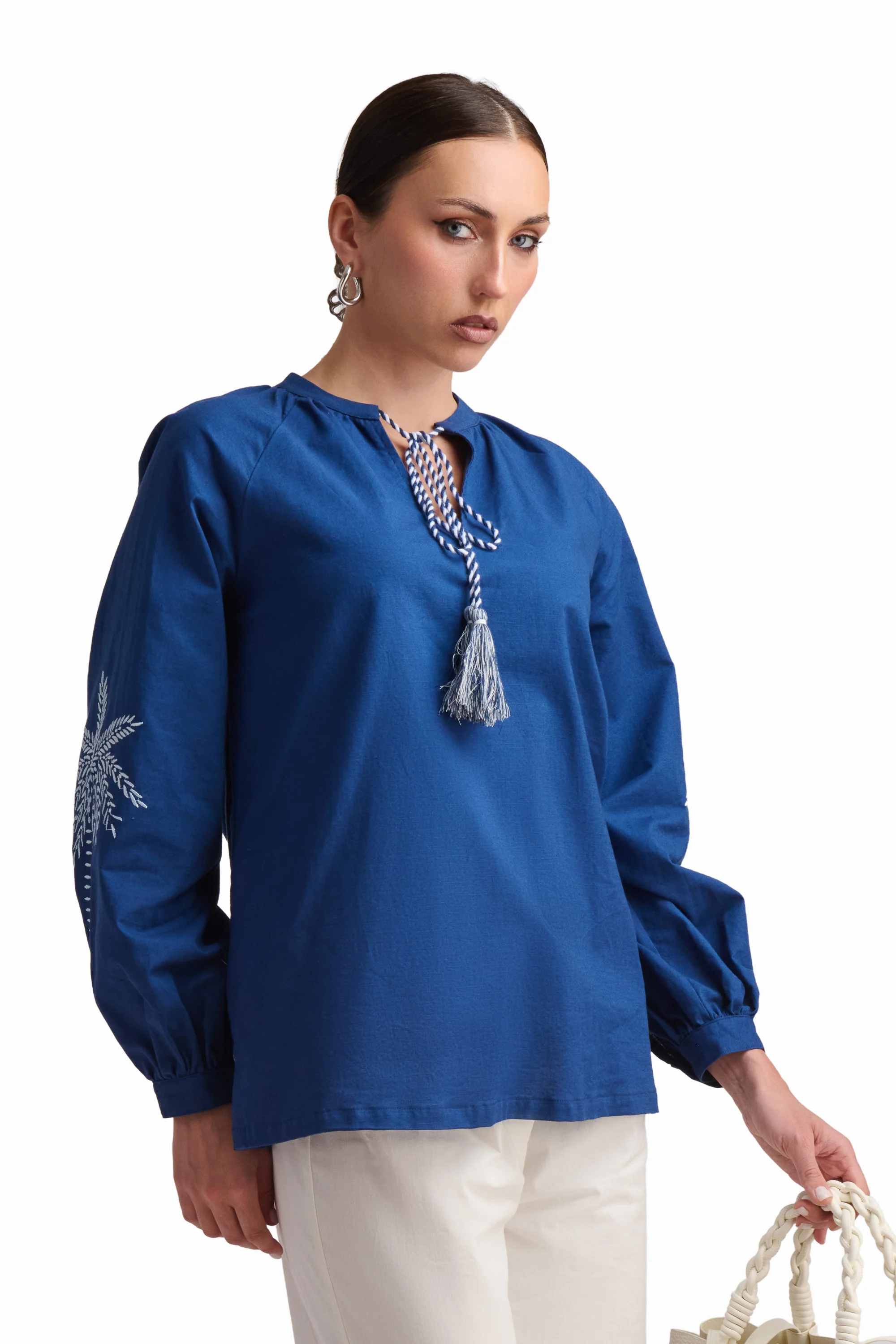 Blue Breeze Embroidered Shirt - Image 4