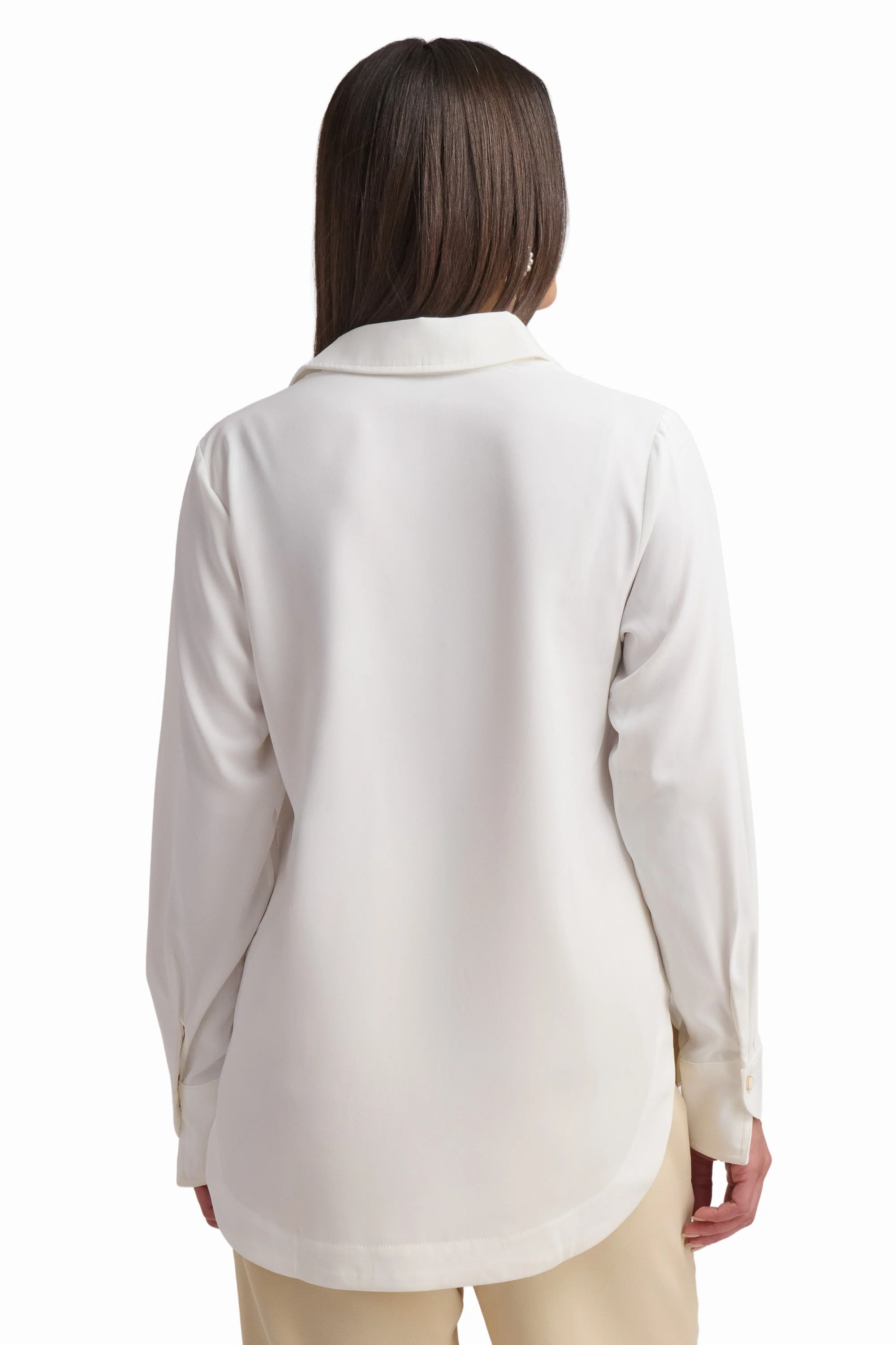 White Button-Up Shirt - Image 2
