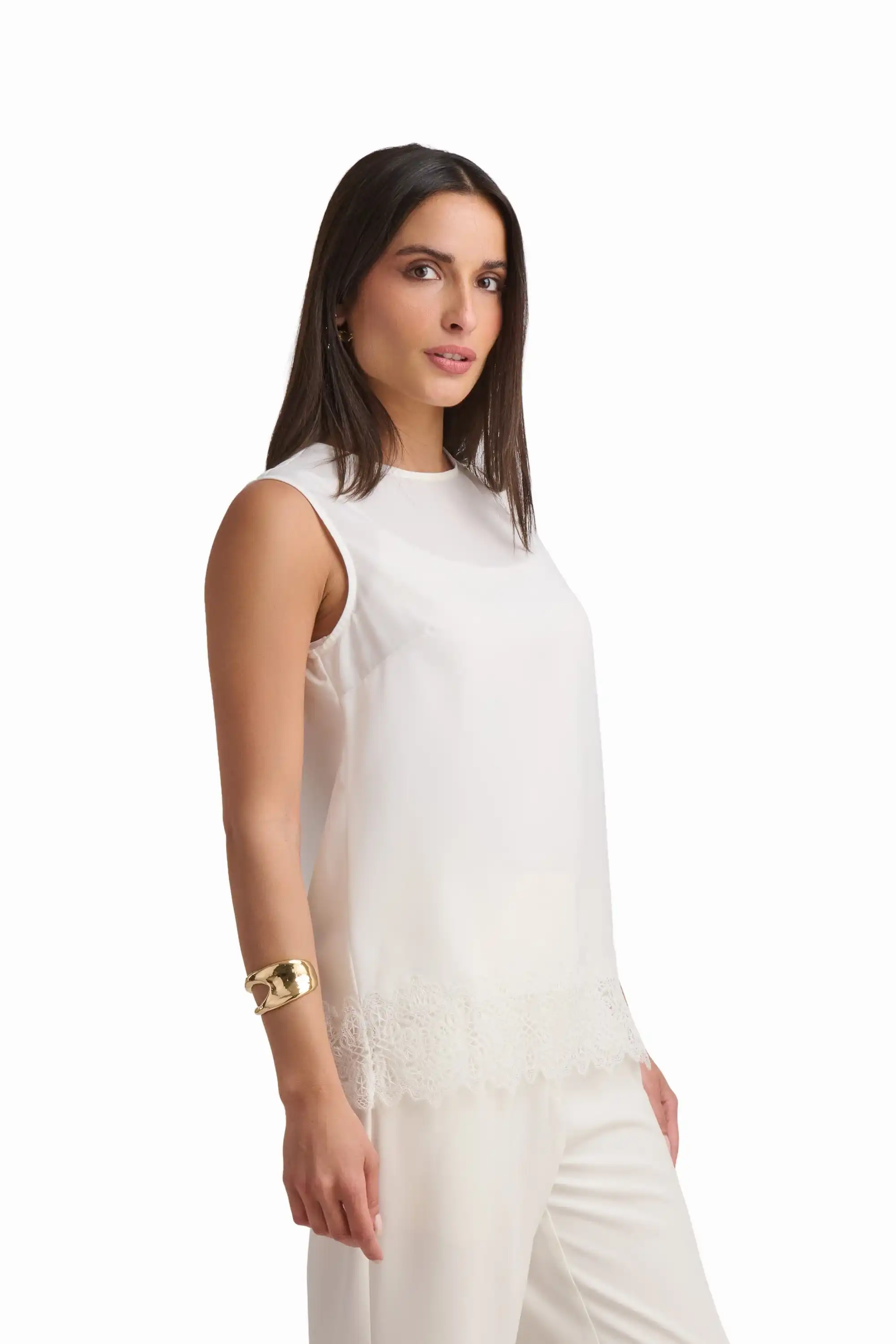 Soft Ivory Sleeveless Top - Image 4