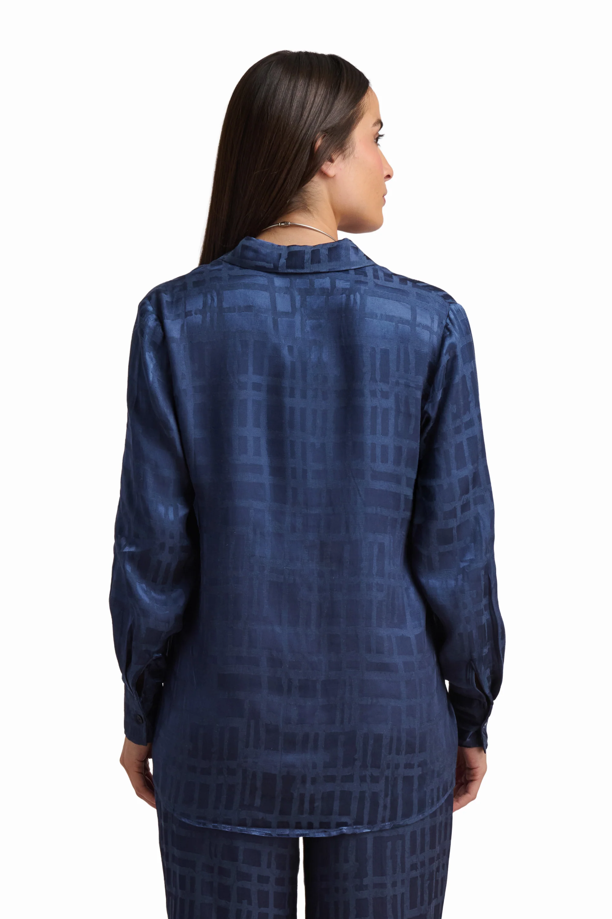 Deep Blue Textured Shirt - Image 3