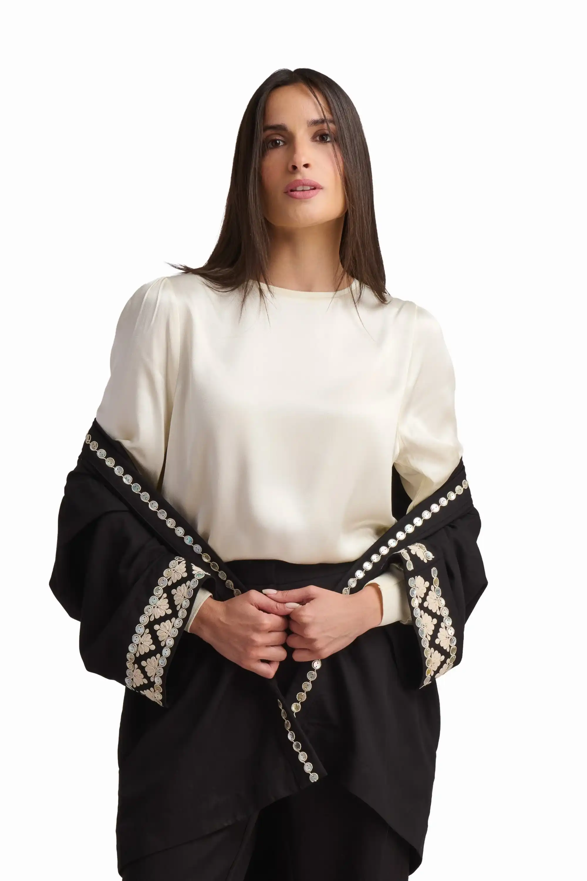Ivory Fluid Viscose Blouse - Image 2