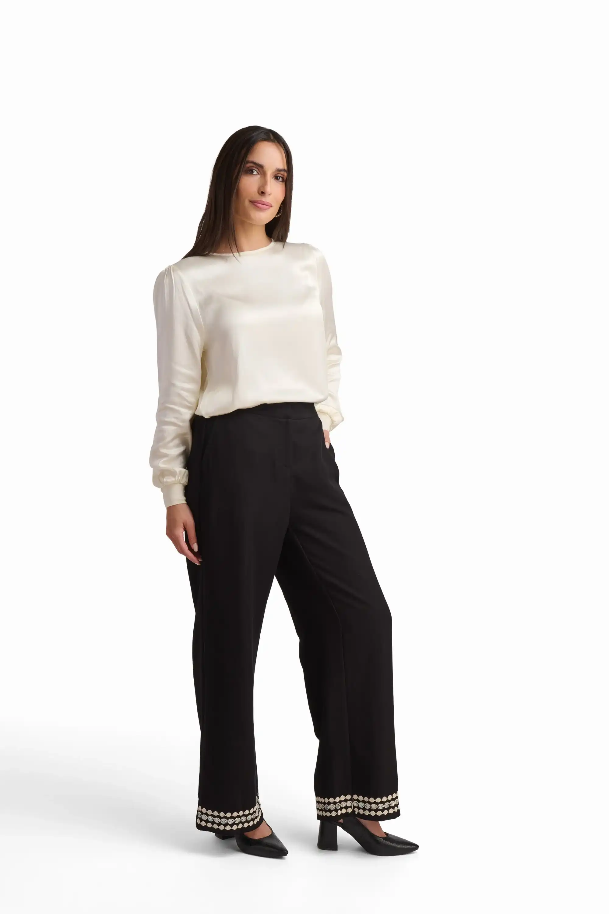 Ivory Fluid Viscose Blouse - Image 3