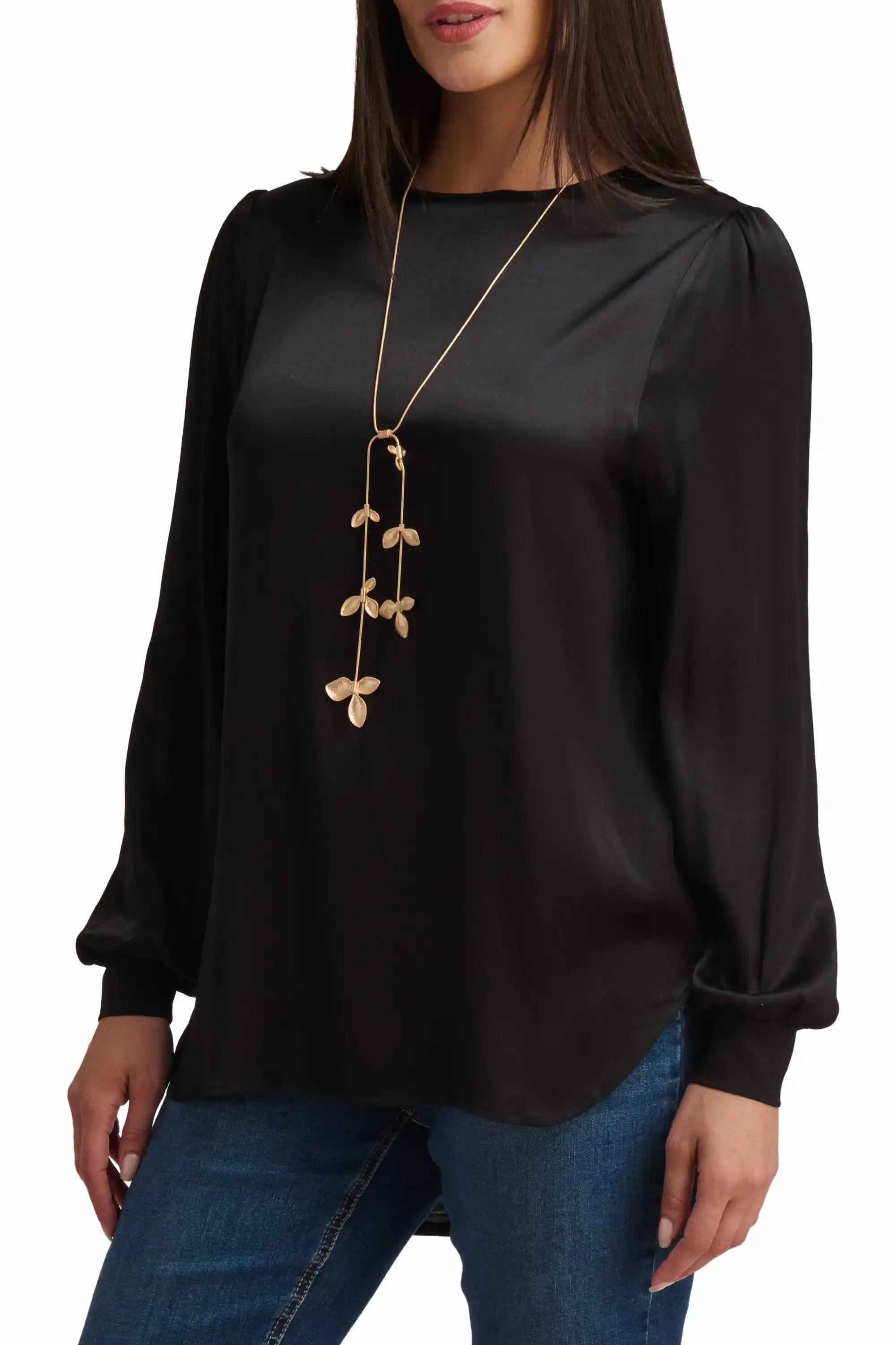 Black Long Sleeve Blouse - Image 3