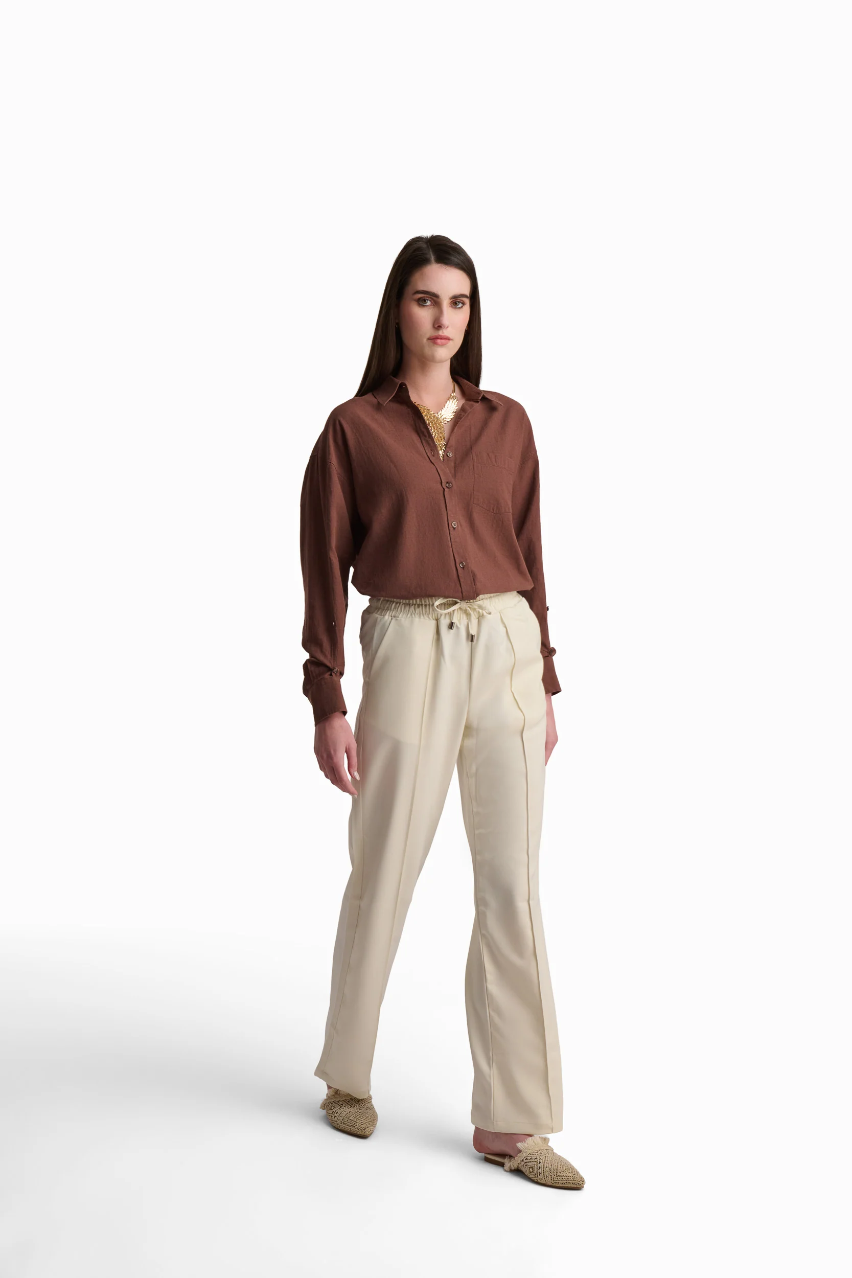 Cream Cotton-Linen Shirt - Image 5