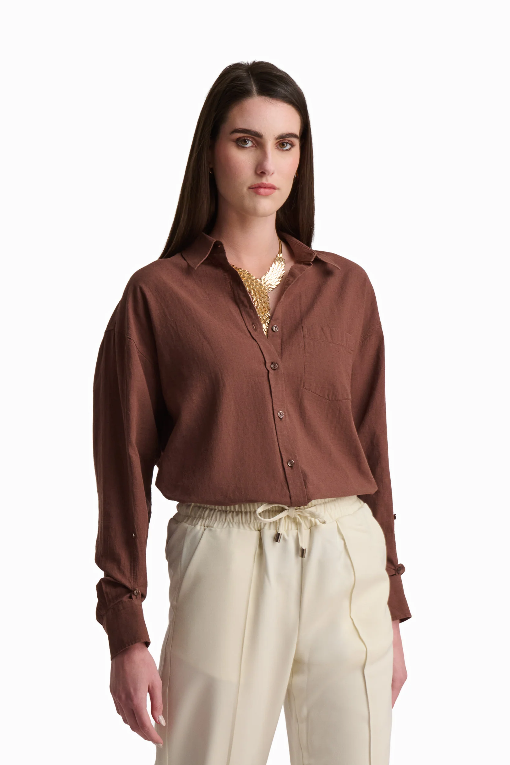 Cream Cotton-Linen Shirt - Image 6
